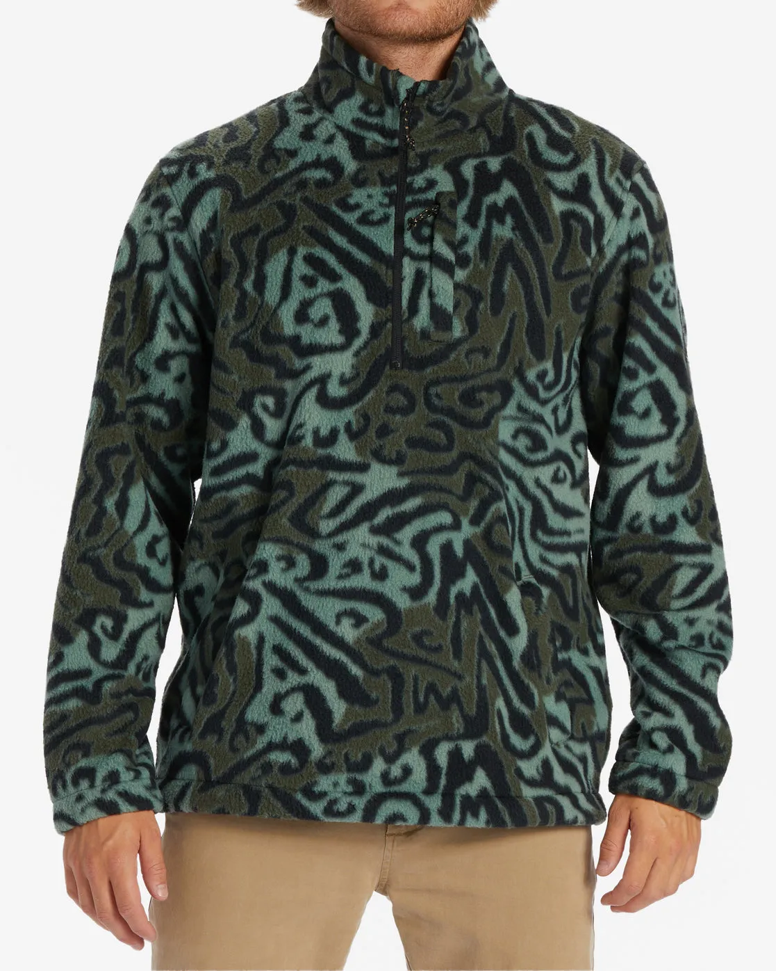 Boundary Half-Zip Mock Neck Fleece - Camo sold by Billabong