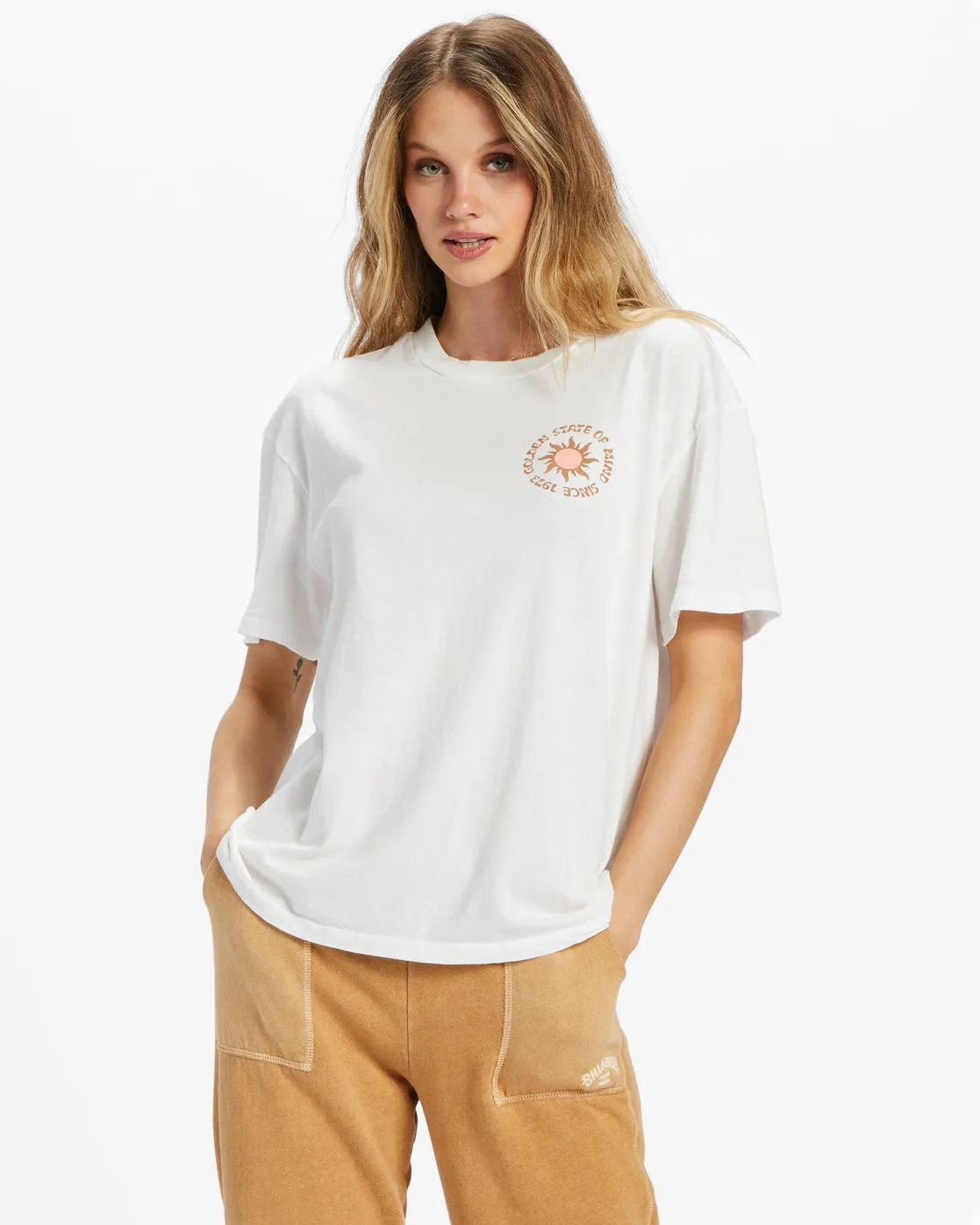 Golden State T-Shirt - Salt Crystal sold by Billabong