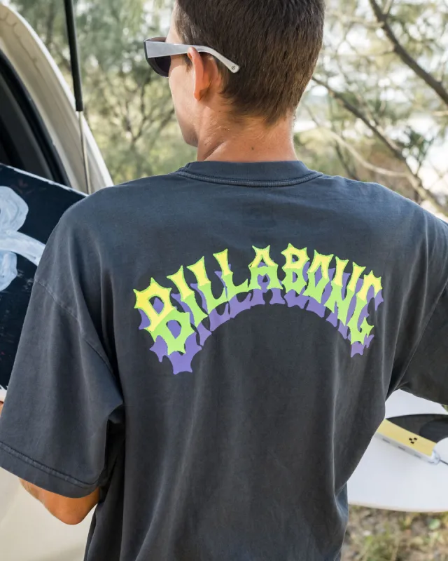 Arch Wave OG Short Sleeve Wave Washed T-Shirt - Washed Black sold by Billabong