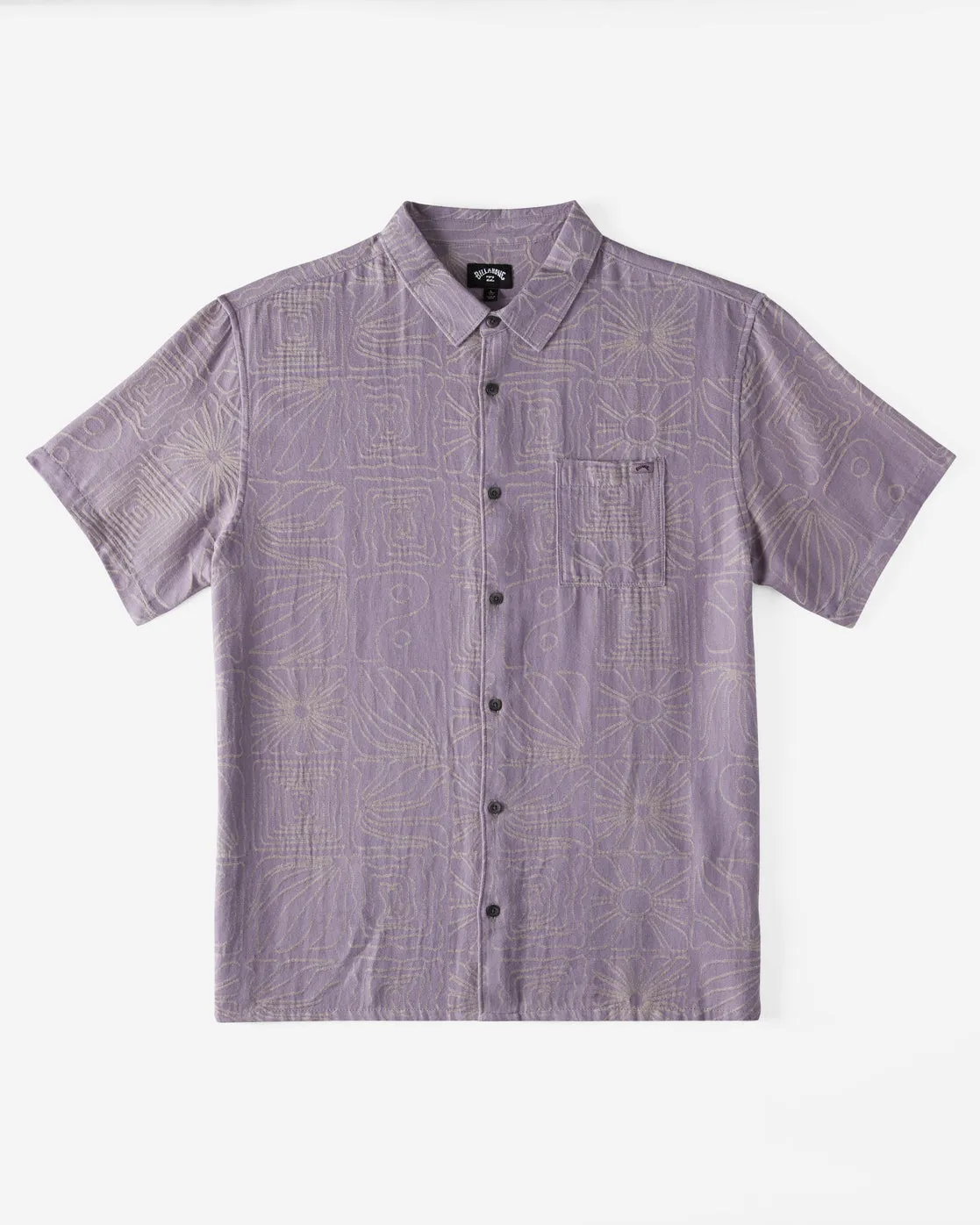 Sundays Jacquard Short Sleeve Shirt - Grey Violet sold by Billabong product image thumbnail 5