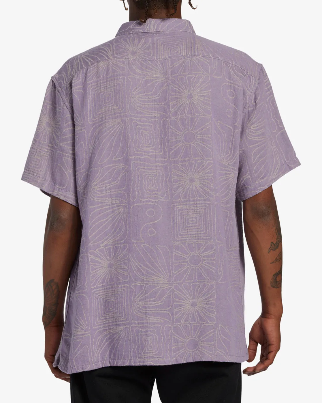 Sundays Jacquard Short Sleeve Shirt - Grey Violet sold by Billabong product image thumbnail 3