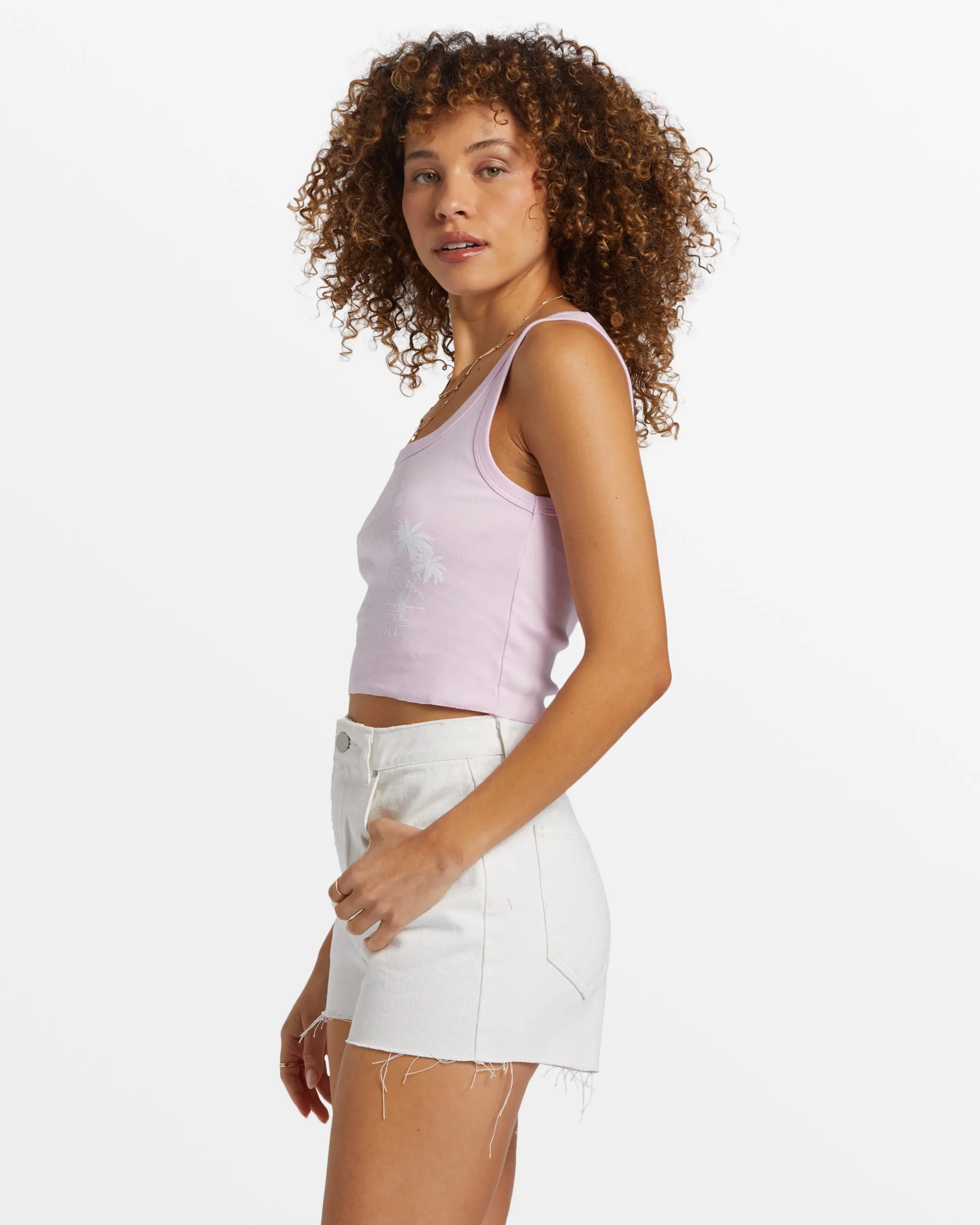 Take It Easy Cropped Tank Top - Sweet Pink sold by Billabong product image thumbnail 3