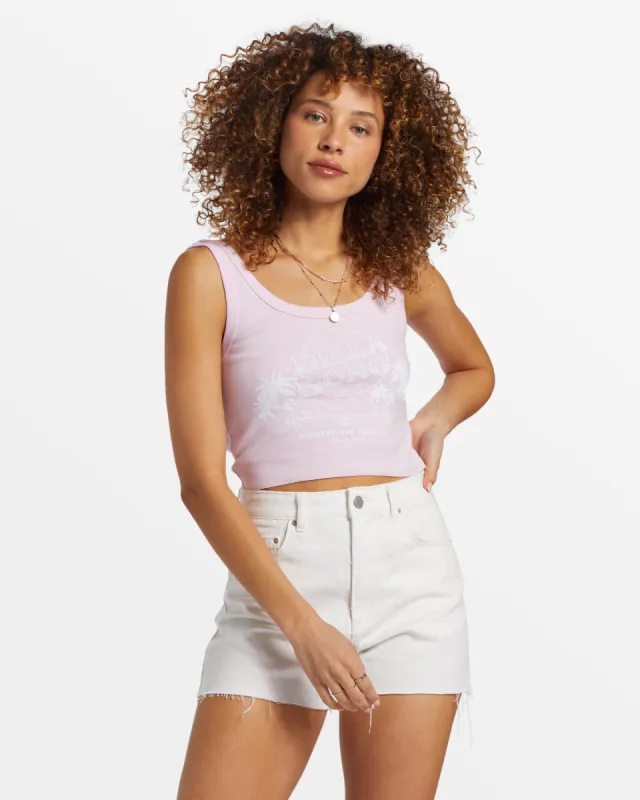 Take It Easy Cropped Tank Top - Sweet Pink sold by Billabong