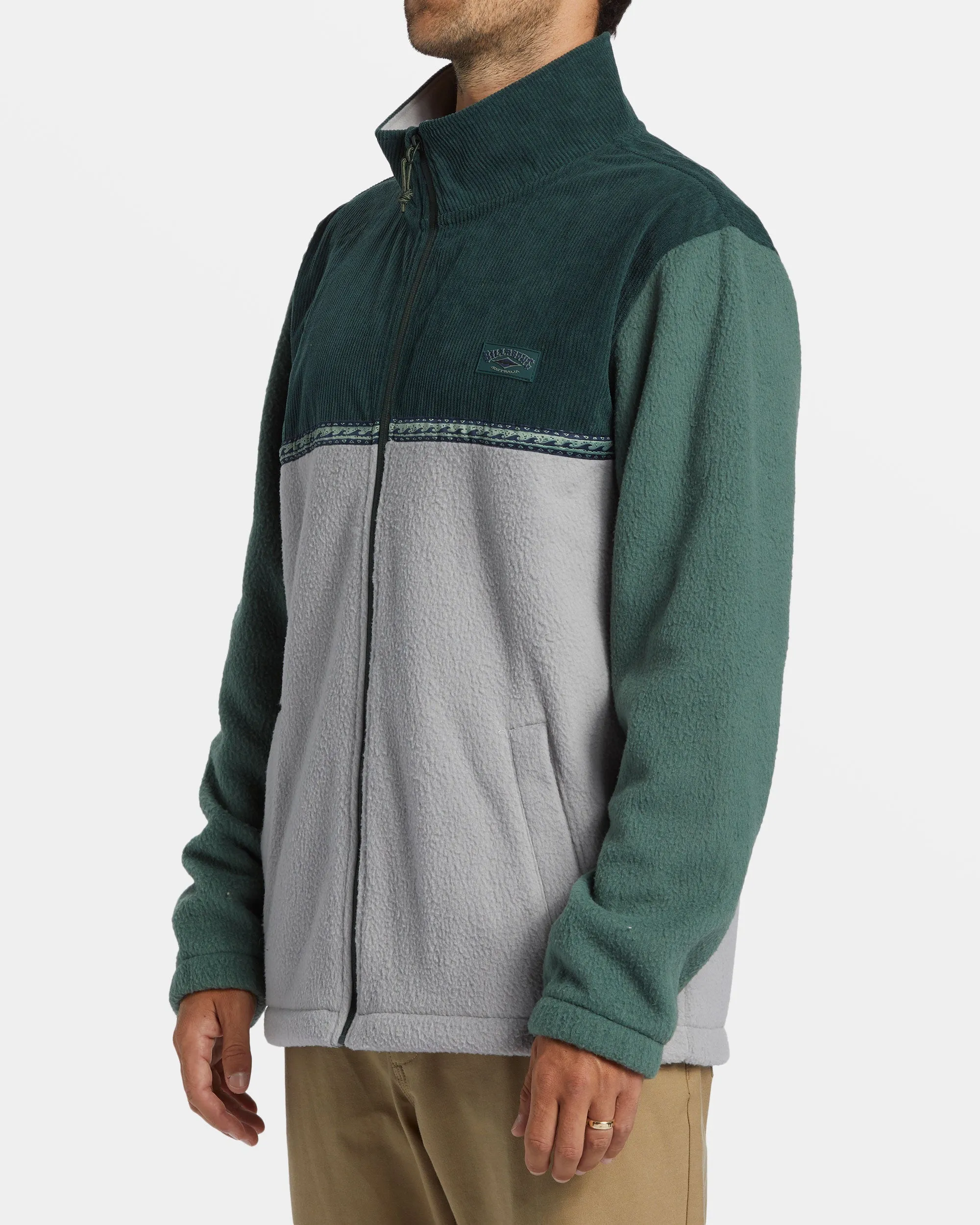 Boundary Trail Polar Fleece Full Zip Pullover - Forest Green sold by Billabong product image thumbnail 3