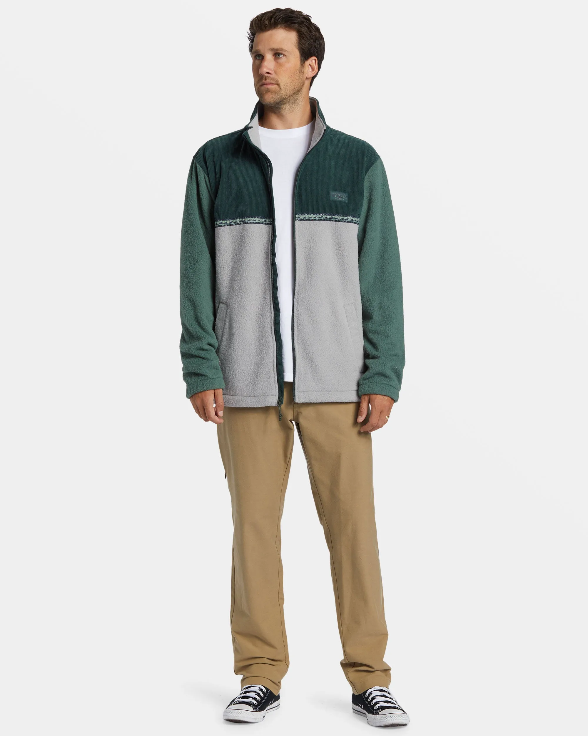 Boundary Trail Polar Fleece Full Zip Pullover - Forest Green sold by Billabong product image thumbnail 4
