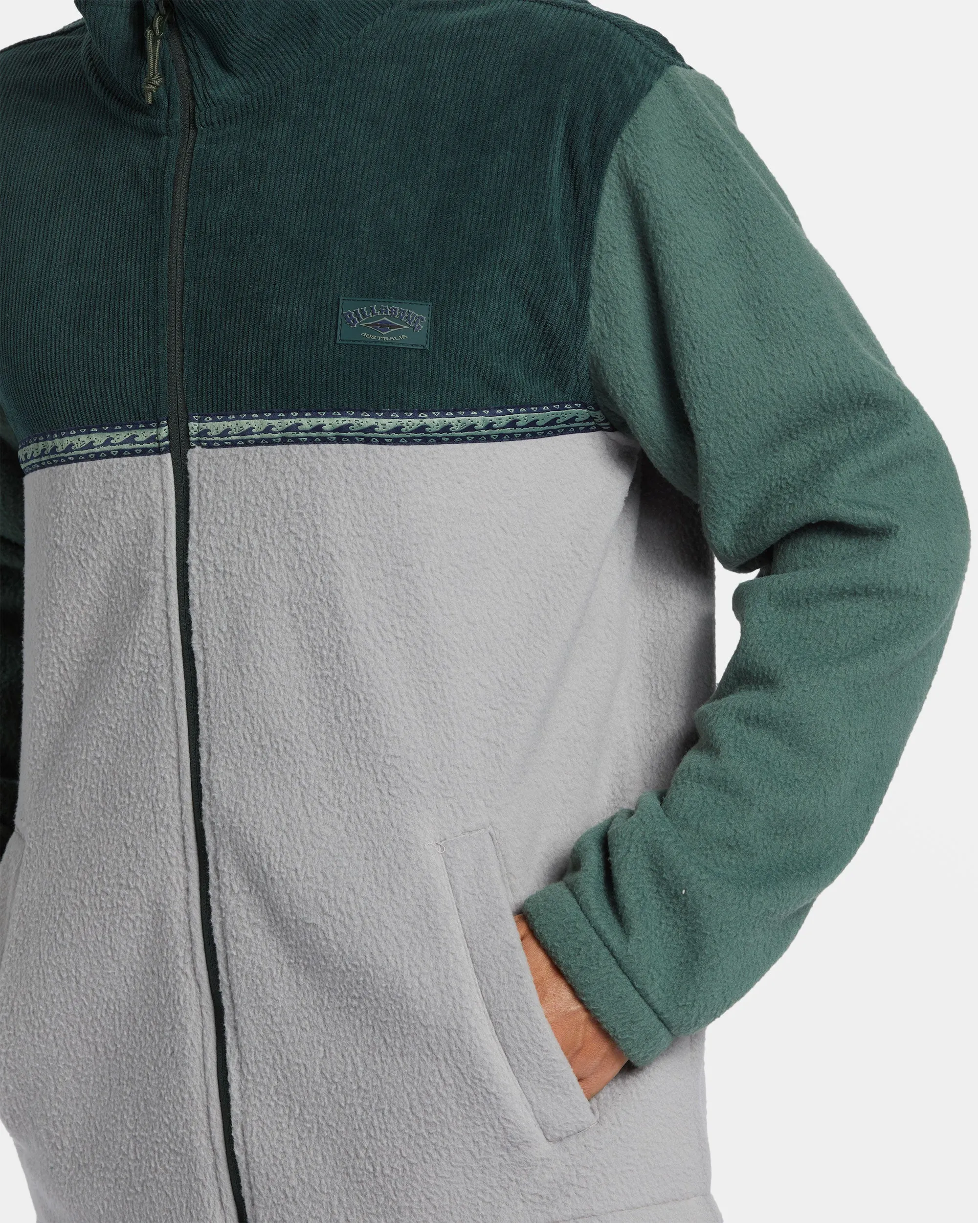 Boundary Trail Polar Fleece Full Zip Pullover - Forest Green sold by Billabong product image thumbnail 5