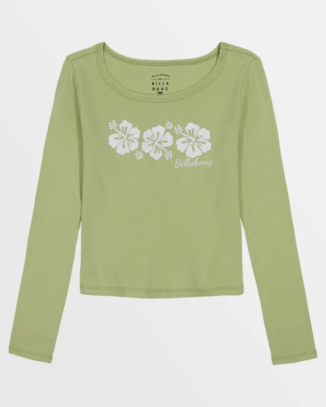 Girls Tri Hibiscus Long Sleeve T-Shirt - Willow sold by Billabong