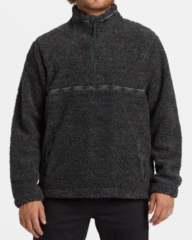 Boundary Tombstone Fleece Half Zip Pullover - Black Heather sold by Billabong