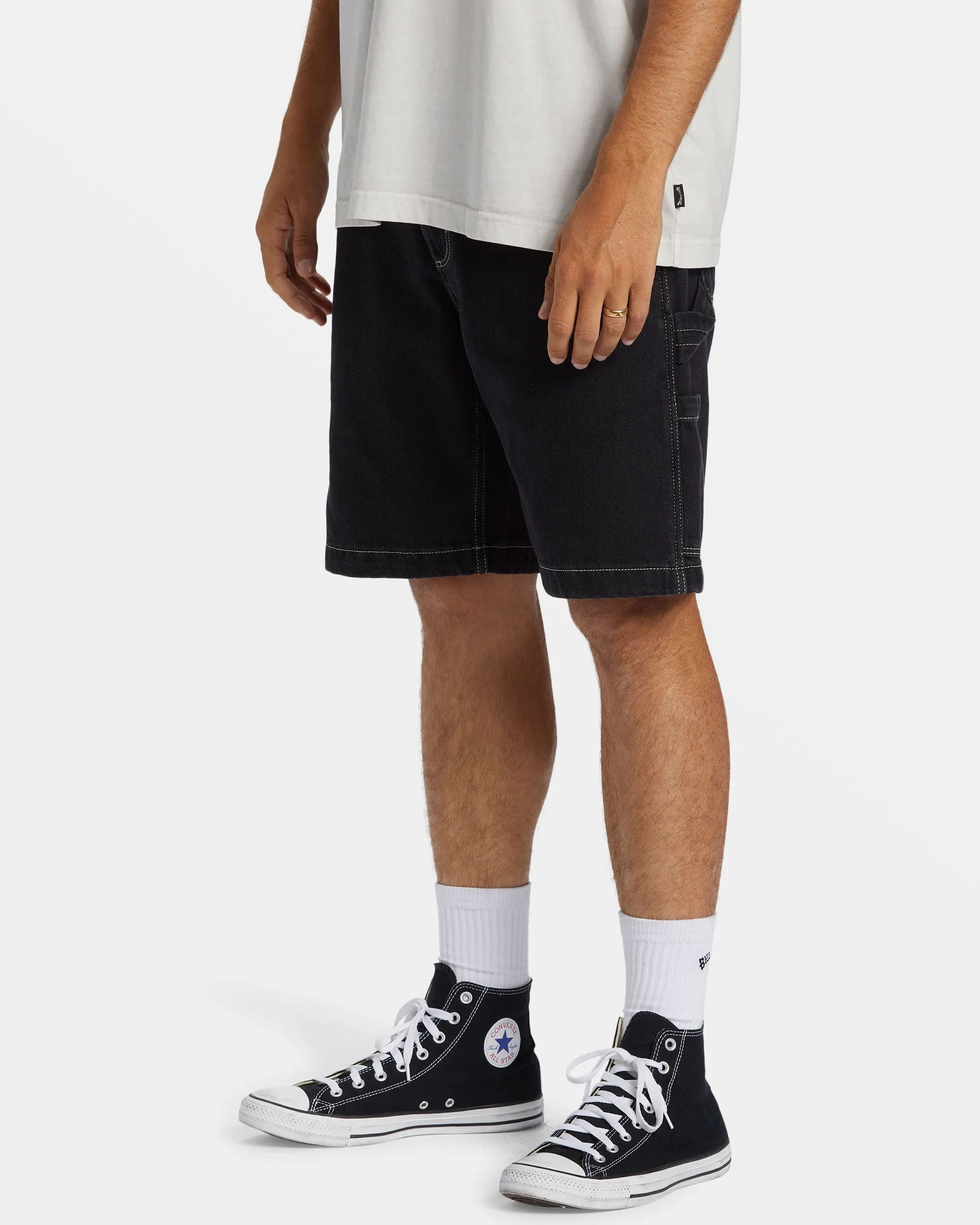 Bad Dog Immortal Workwear Denim Shorts - Black sold by Billabong product image thumbnail 3