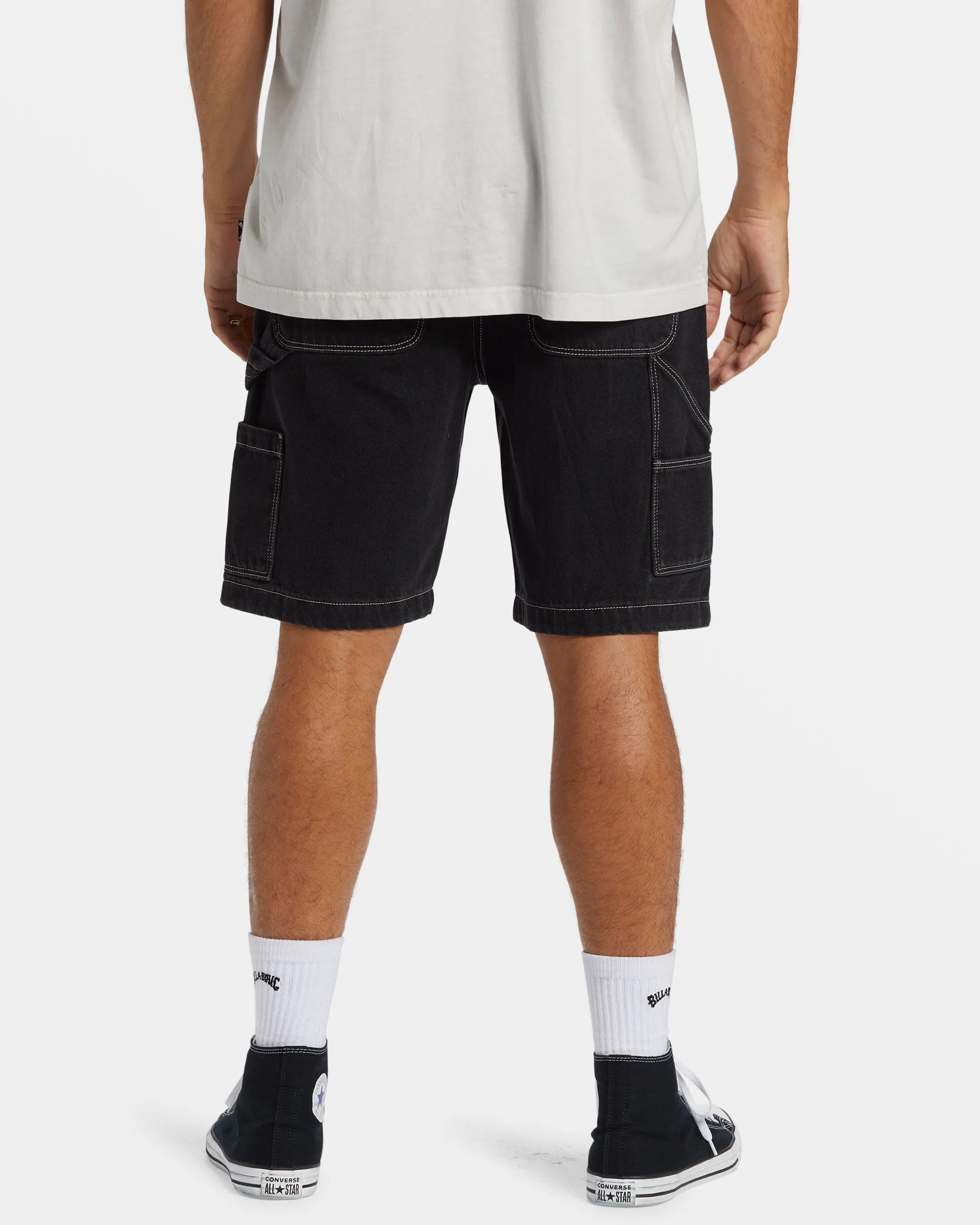 Bad Dog Immortal Workwear Denim Shorts - Black sold by Billabong product image thumbnail 2