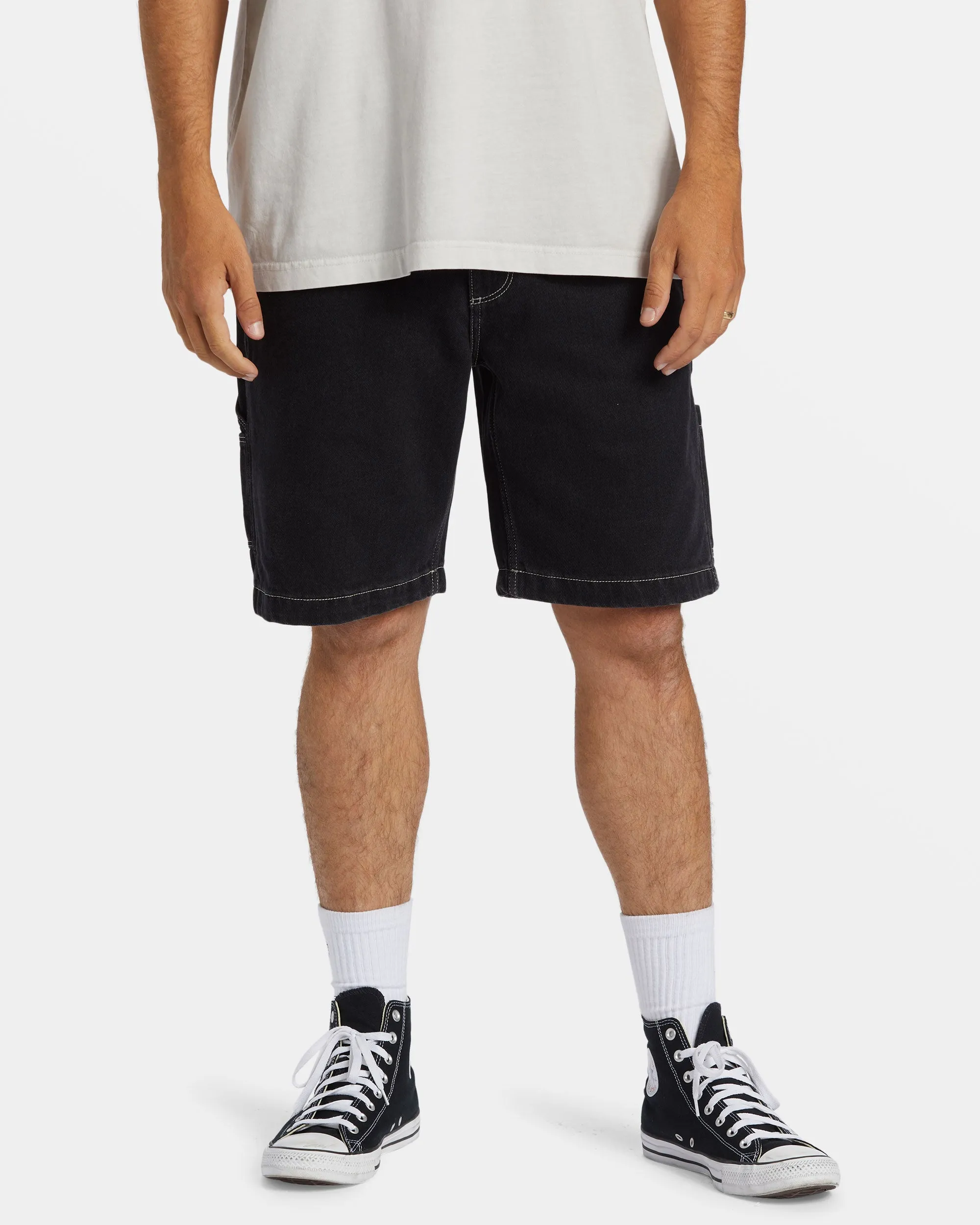 Bad Dog Immortal Workwear Denim Shorts - Black sold by Billabong