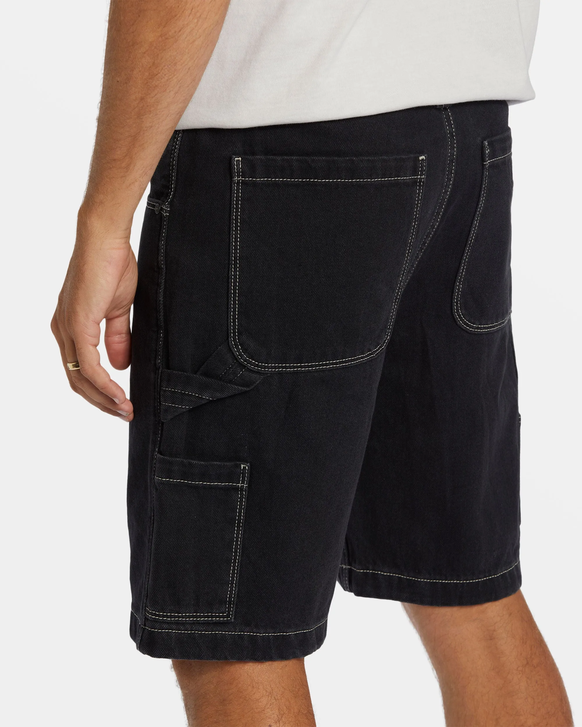 Bad Dog Immortal Workwear Denim Shorts - Black sold by Billabong product image thumbnail 5