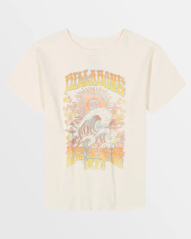 Girls You Are Sunshine T-Shirt - Salt Crystal sold by Billabong