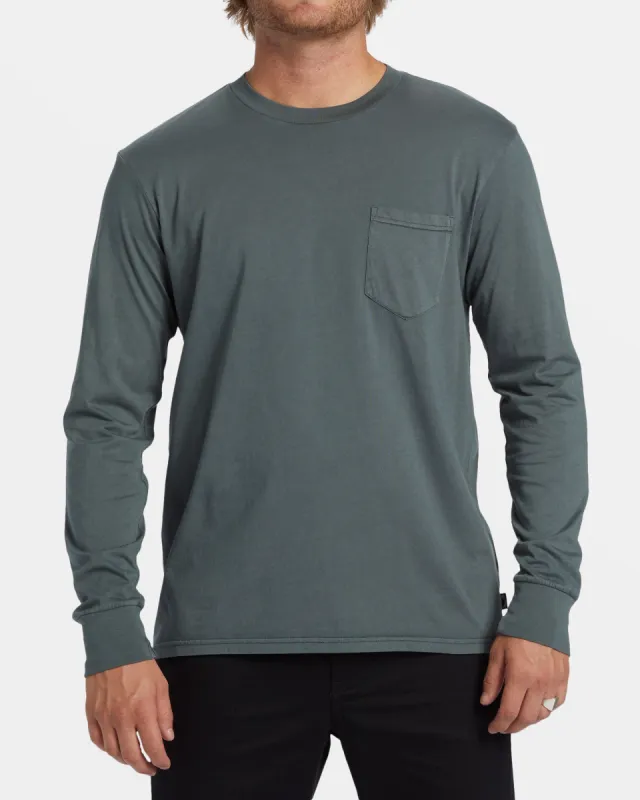 Essential Long Sleeve T-shirt - Slate Green sold by Billabong