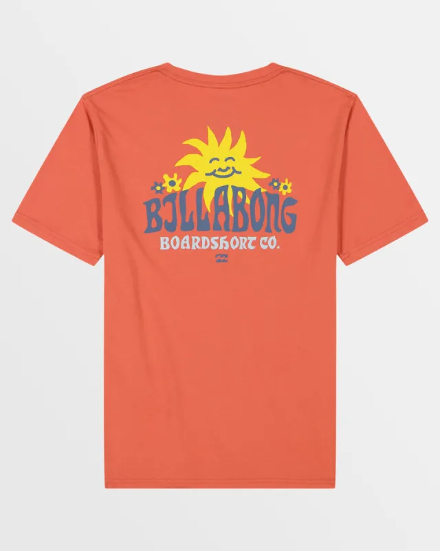 Little Boys Lounge T-Shirt - Washed Red sold by Billabong