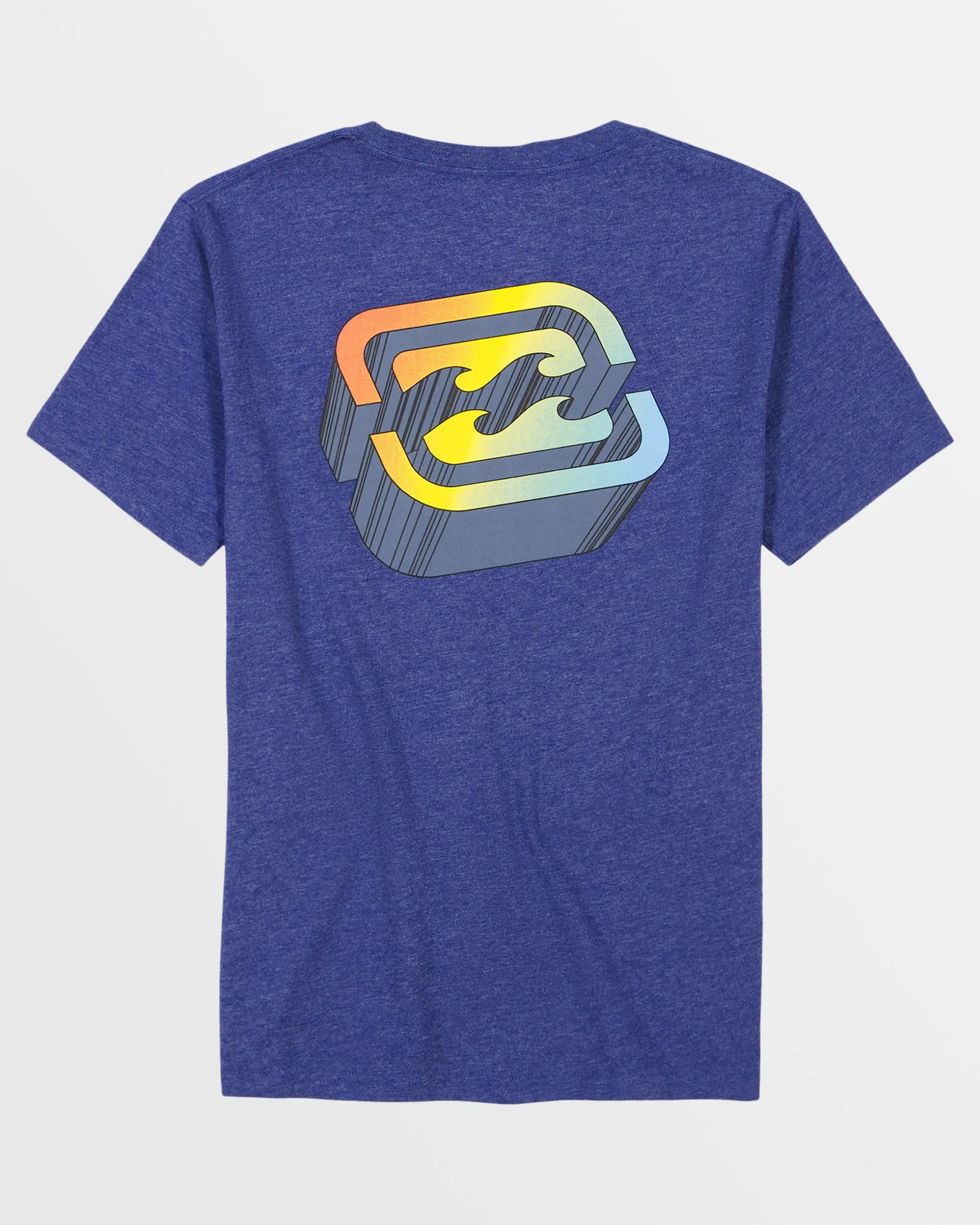 Boys Crayon Wave 3D T-Shirt - Deep Royal Heather sold by Billabong