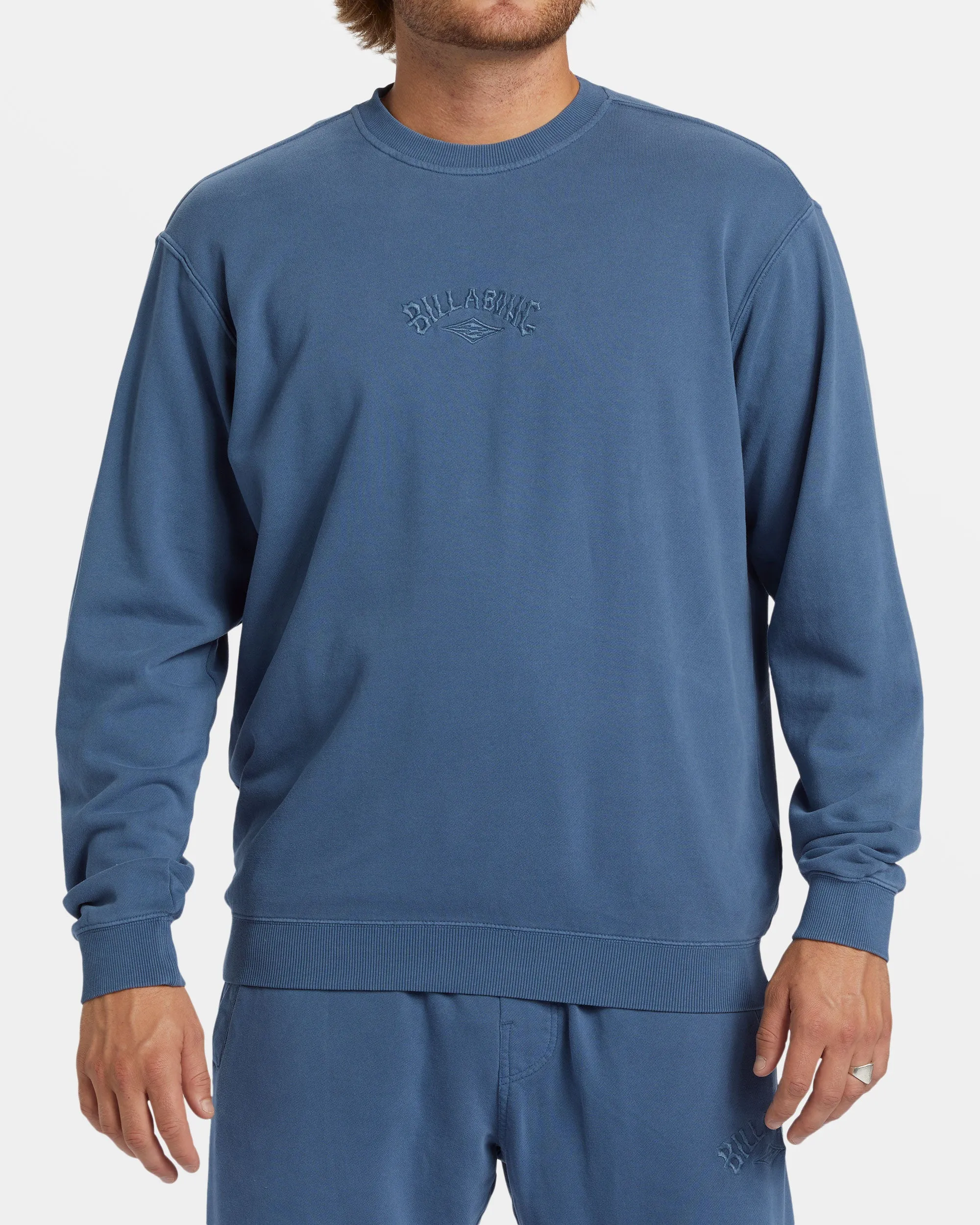 Wave Washed Crewneck Sweatshirt - Slate Blue sold by Billabong