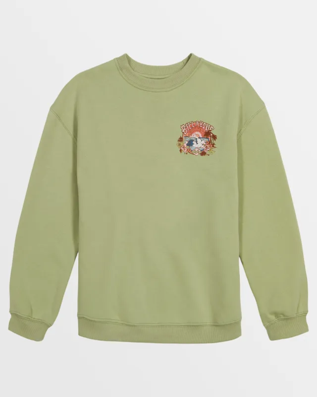 Girls My Waves Pullover - Willow sold by Billabong
