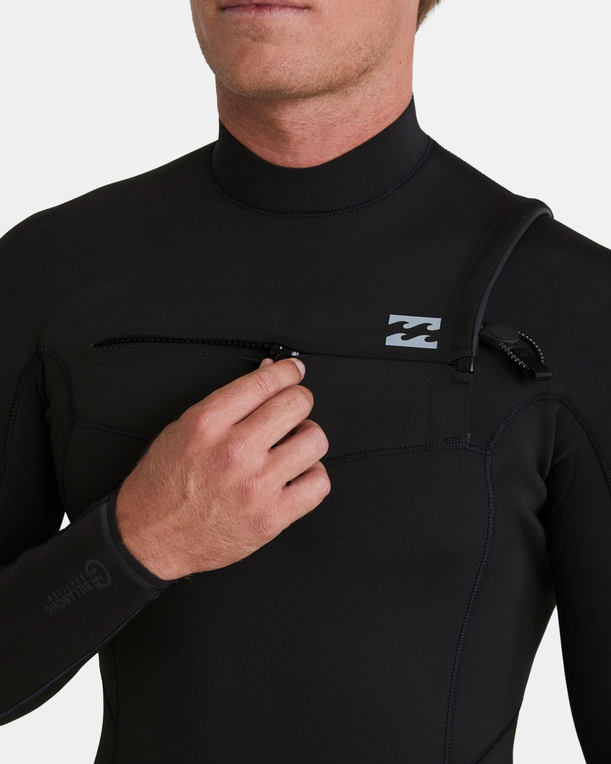 2/2mm Revolution Natural Upcycler Chest Zip Long Sleeve Springsuit - Black sold by Billabong product image thumbnail 4
