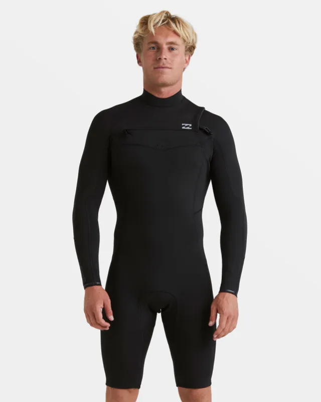 2/2mm Revolution Natural Upcycler Chest Zip Long Sleeve Springsuit - Black sold by Billabong