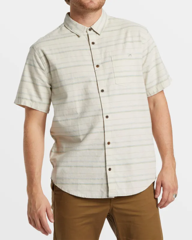 All Day Stripe Short Sleeve Shirt - Sage sold by Billabong