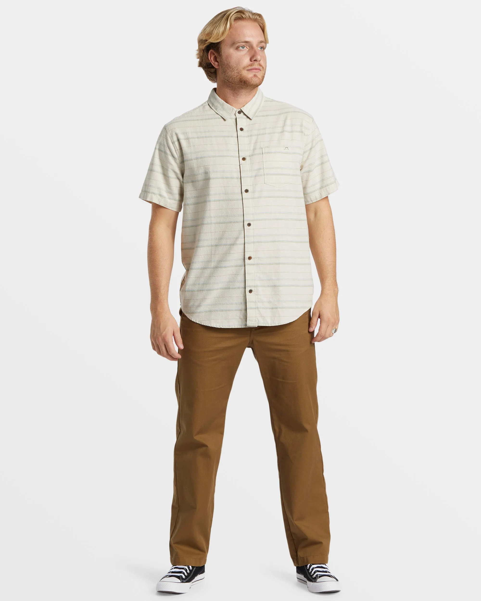 All Day Stripe Short Sleeve Shirt - Sage sold by Billabong product image thumbnail 5