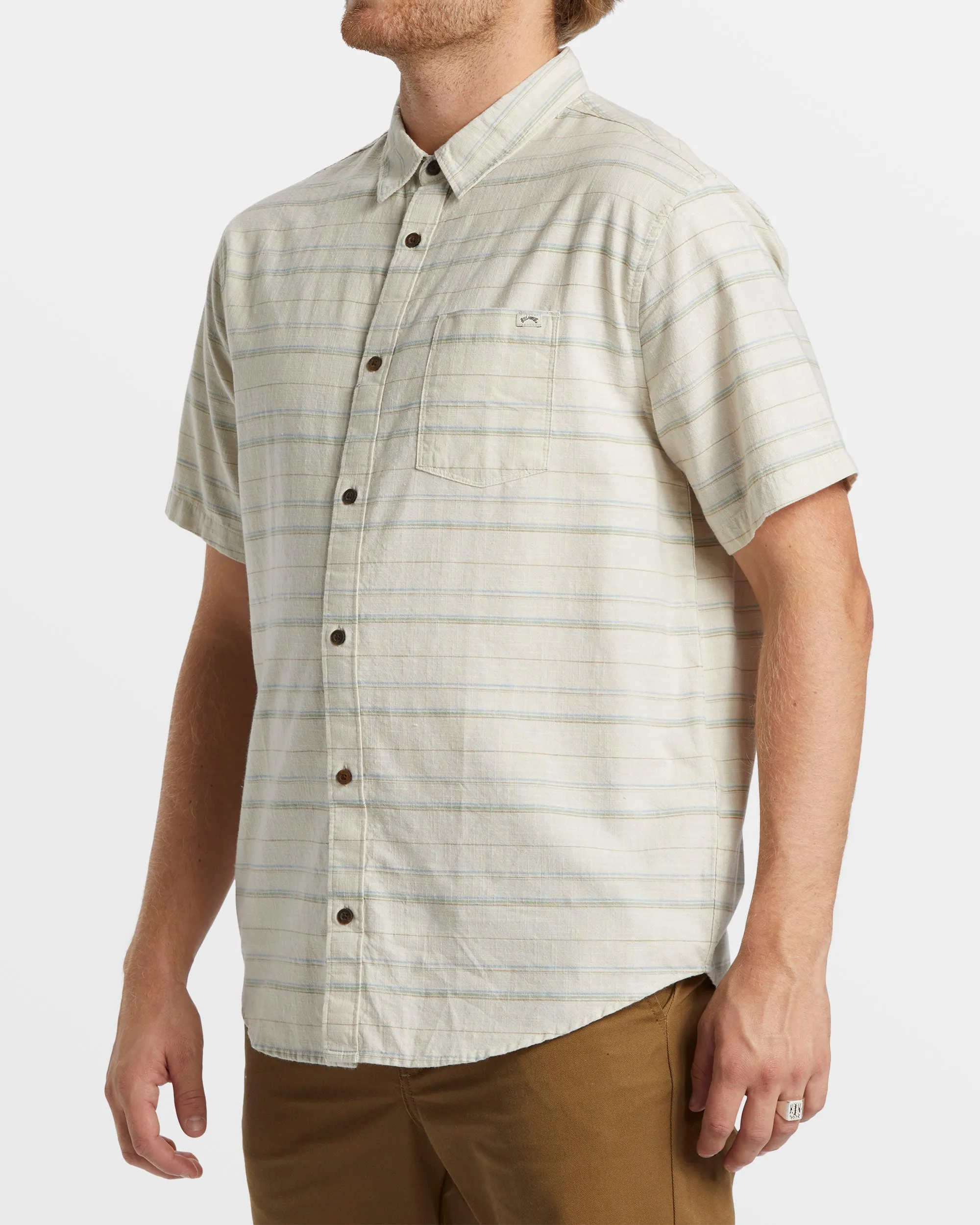 All Day Stripe Short Sleeve Shirt - Sage sold by Billabong product image thumbnail 3