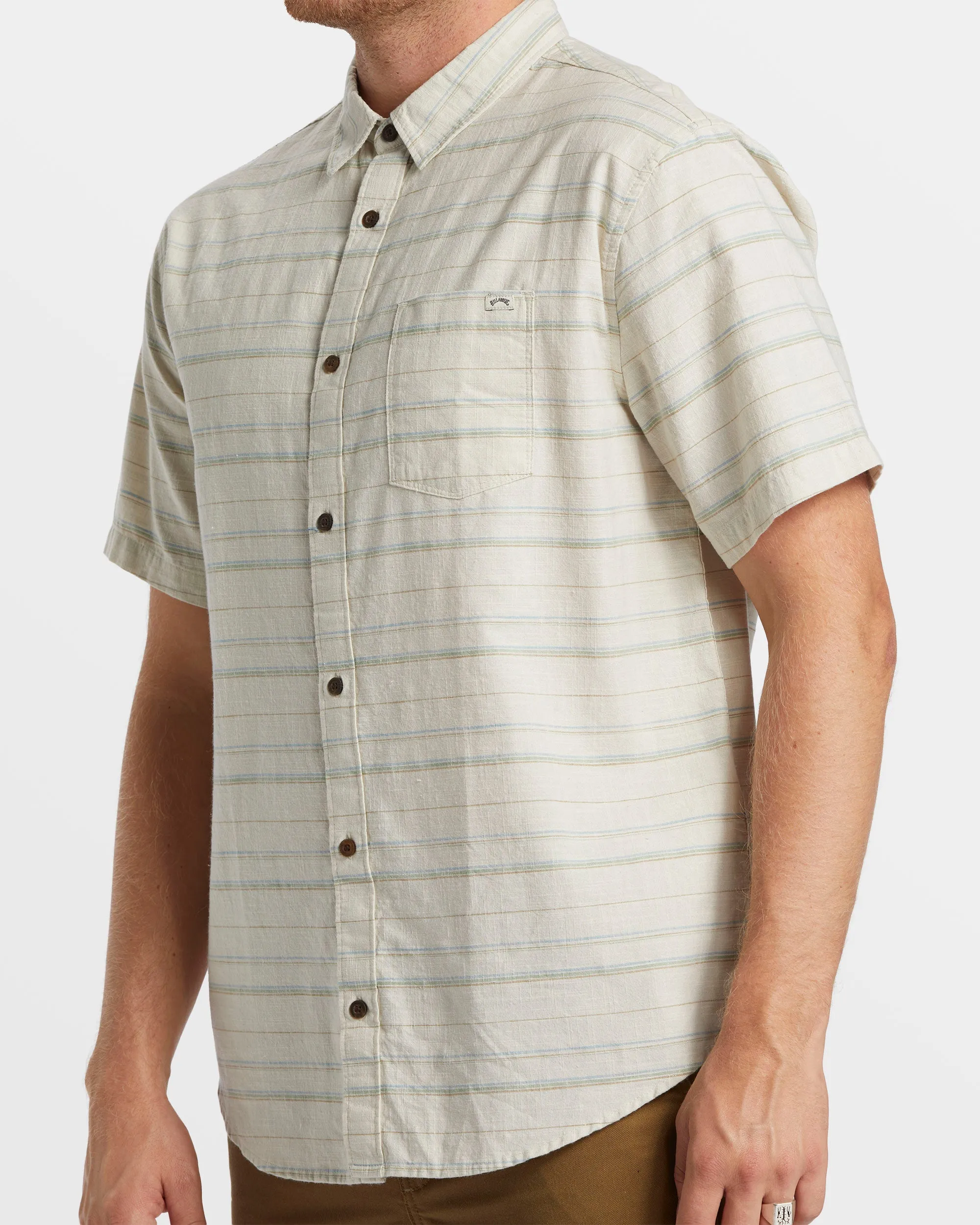 All Day Stripe Short Sleeve Shirt - Sage sold by Billabong product image thumbnail 4