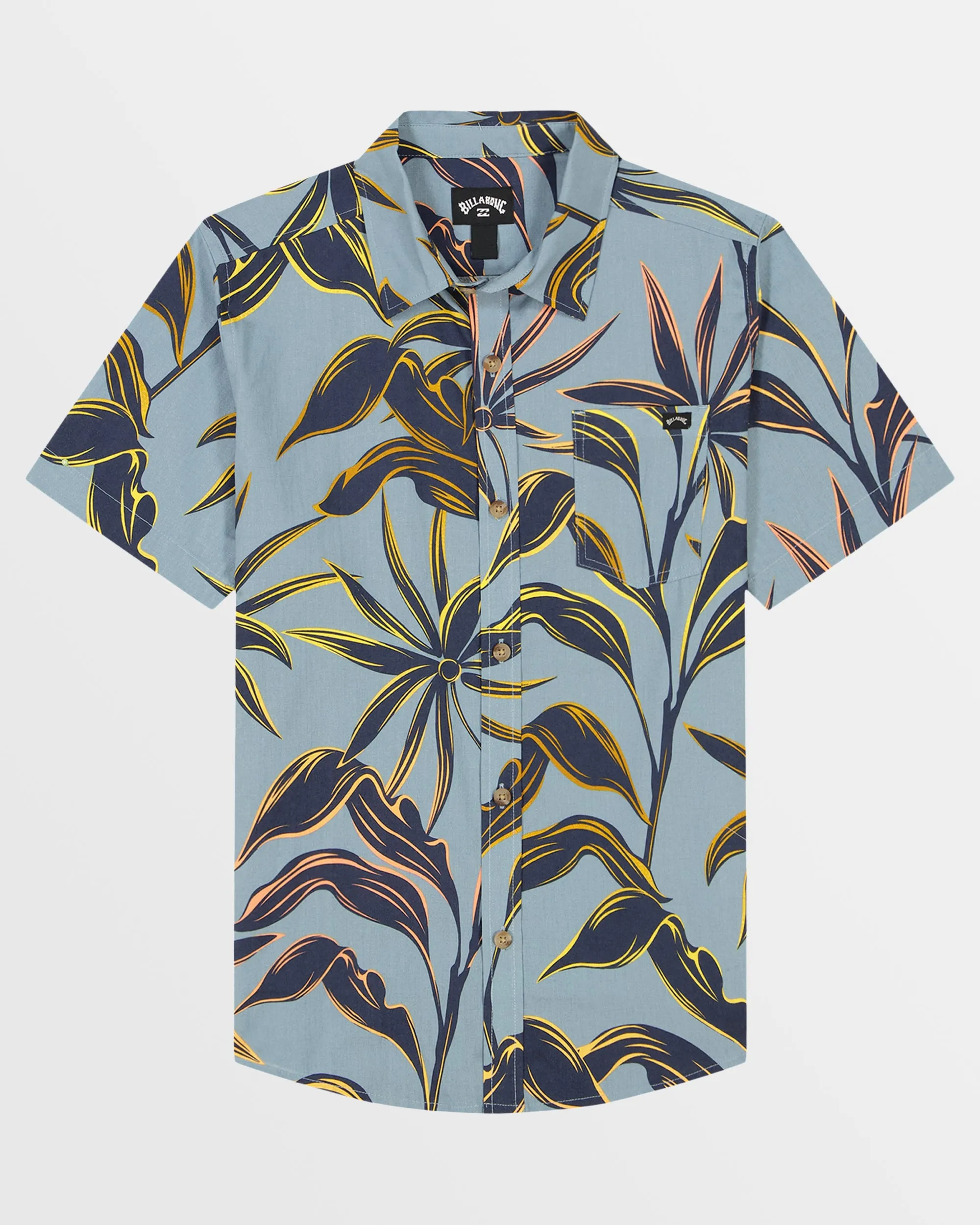 Boys Sundays Short Sleeve Shirt - Washed Blue sold by Billabong