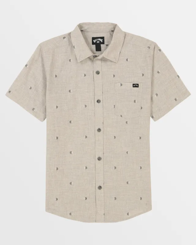 Boys All Day Jacquard Short Sleeve Shirt - Alloy sold by Billabong