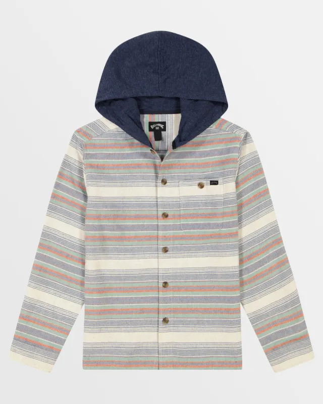 Boys Baja Long Sleeve Flannel Shirt - Slate Blue sold by Billabong