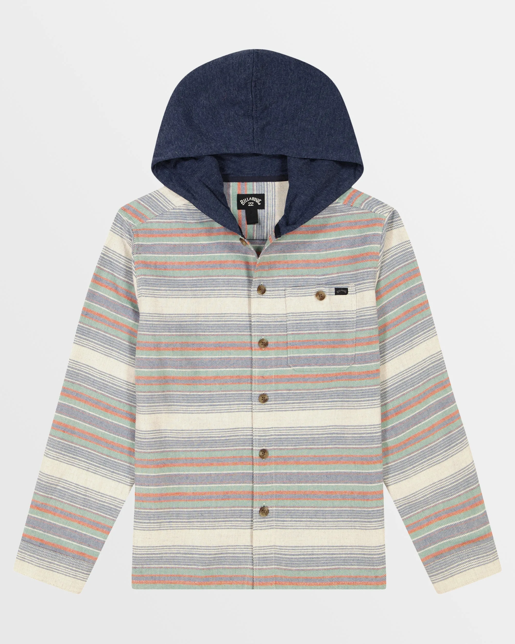 Little Boys Baja Long Sleeve Flannel Shirt - Slate Blue sold by Billabong