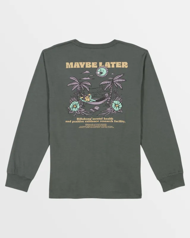 Boys Relax Long Sleeve T-Shirt - Slate Green sold by Billabong