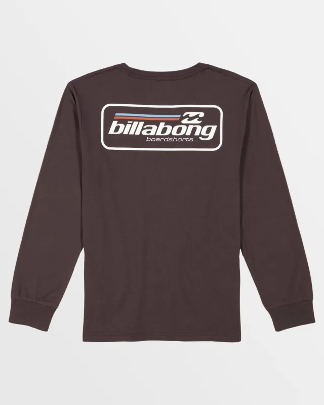Boys Walled Long Sleeve T-Shirt - Plum sold by Billabong