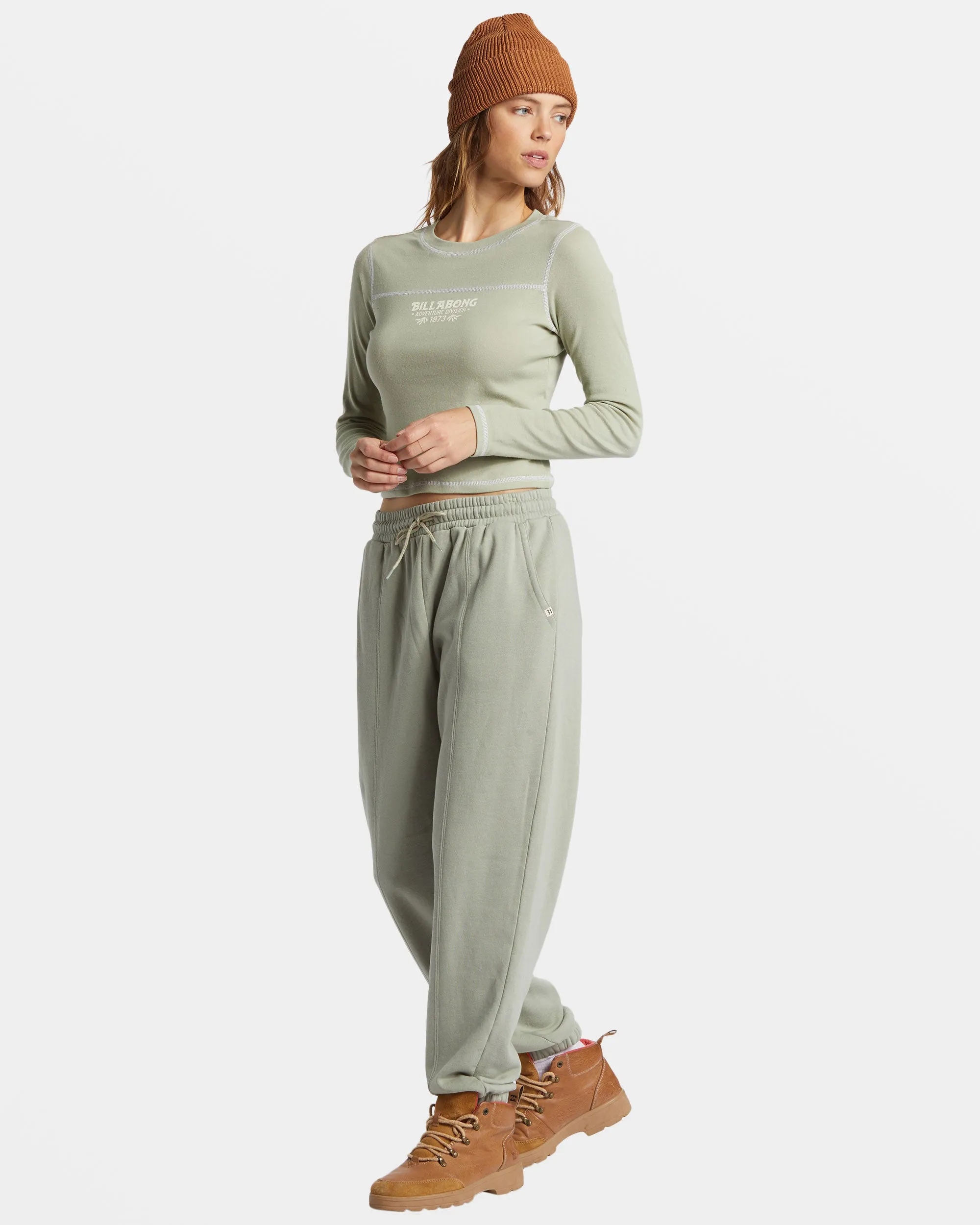 Hike Date Elastic Waist Pants - Seagrass sold by Billabong product image thumbnail 4