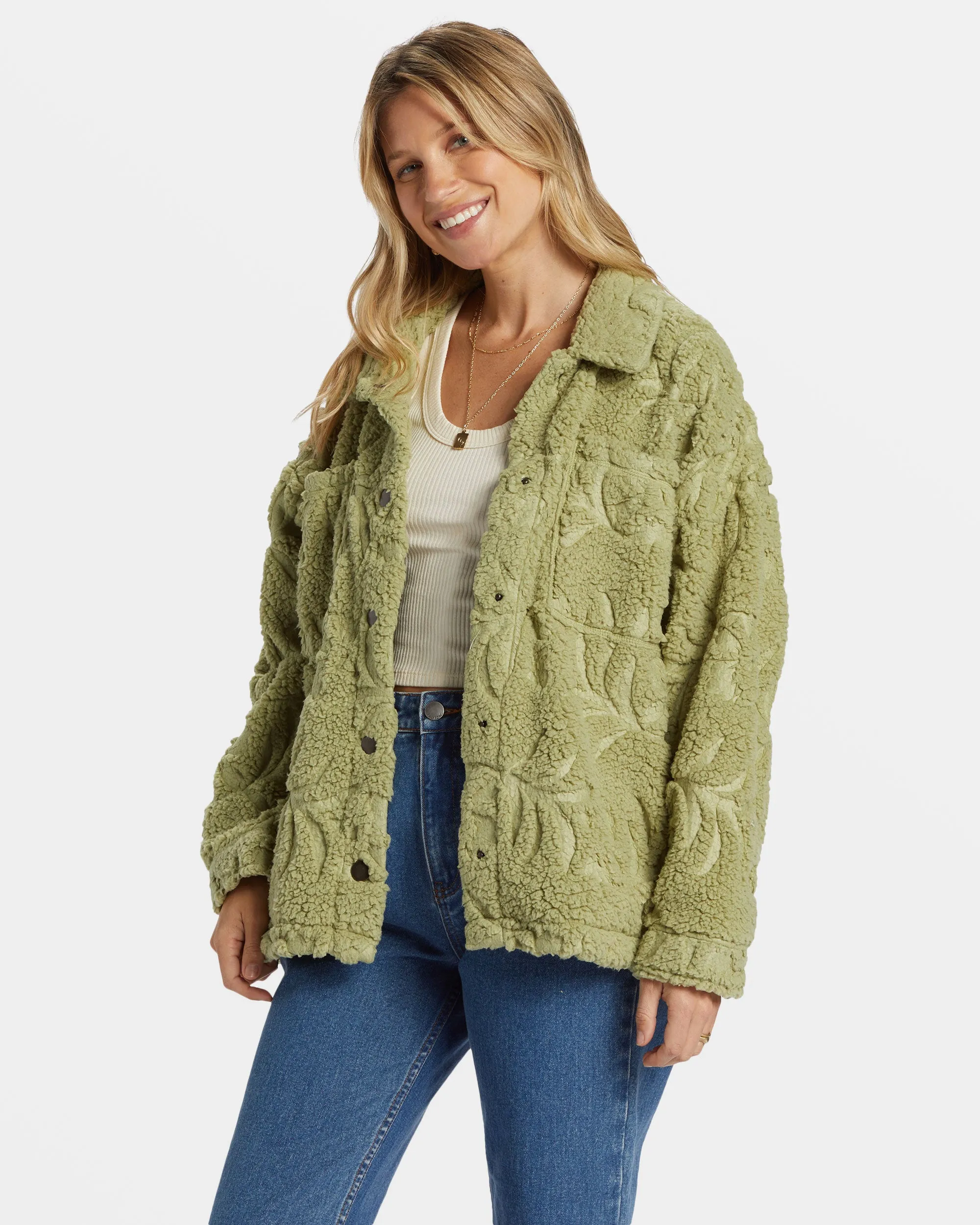 Sundown Sherpa Jacket - Avocado sold by Billabong product image thumbnail 4