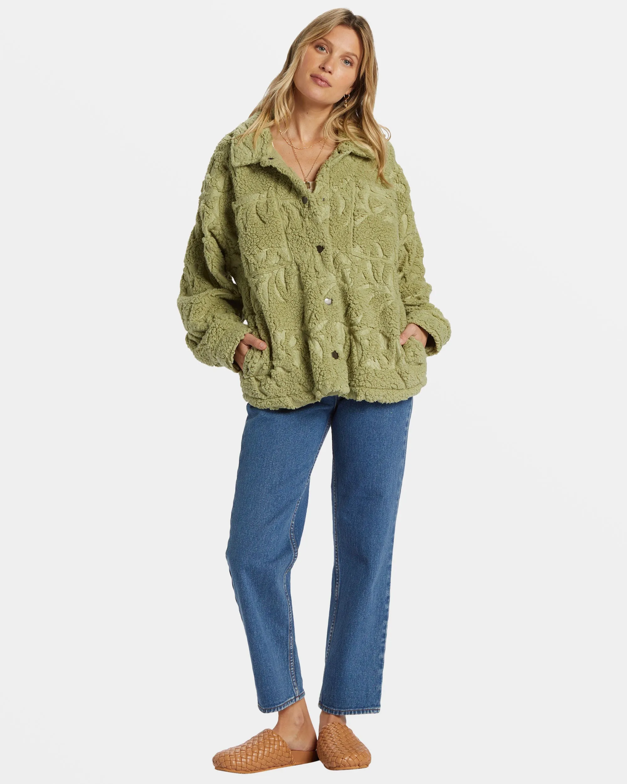 Sundown Sherpa Jacket - Avocado sold by Billabong product image thumbnail 5