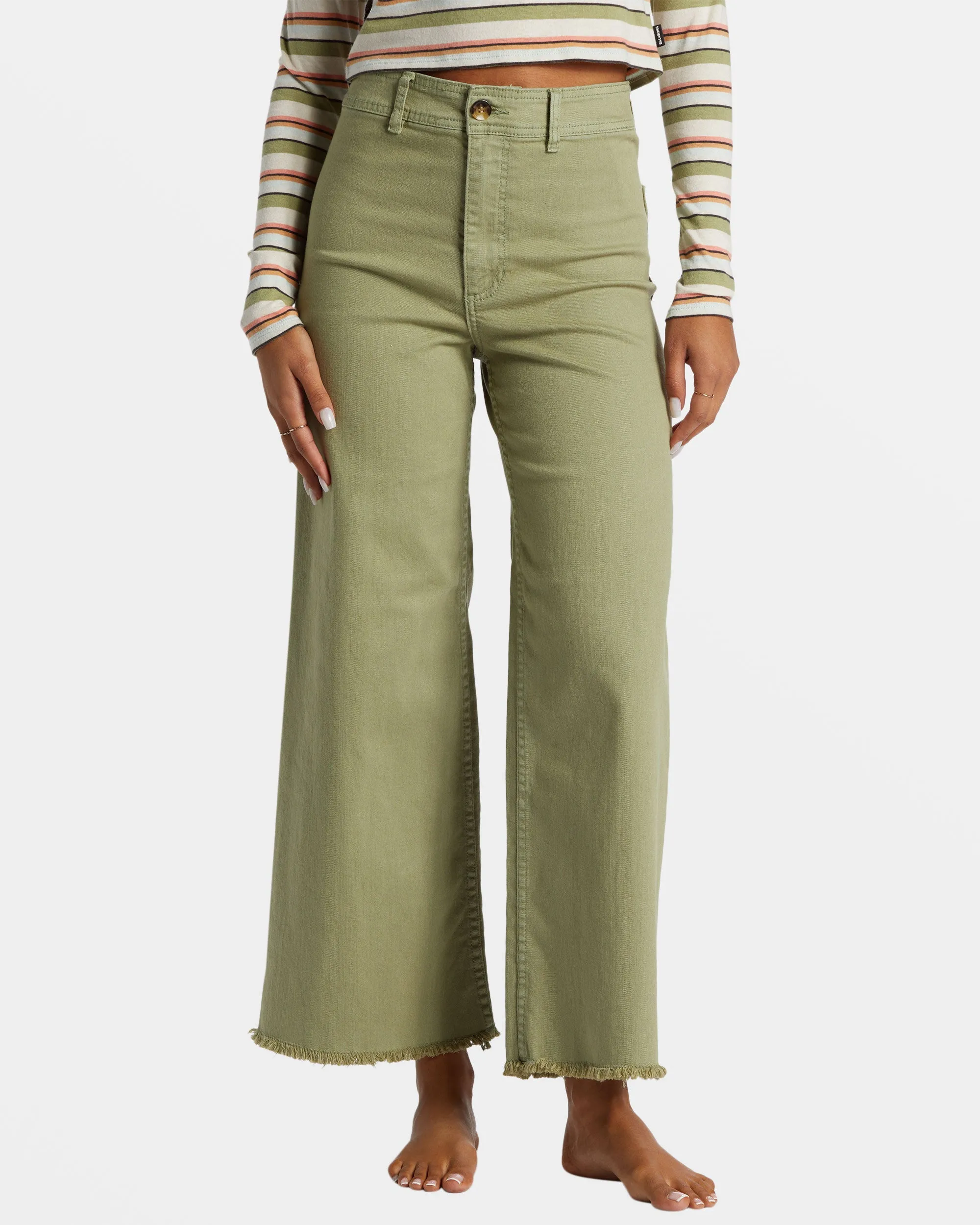 Free Fall High-Waist Pants - Army sold by Billabong product image thumbnail 5