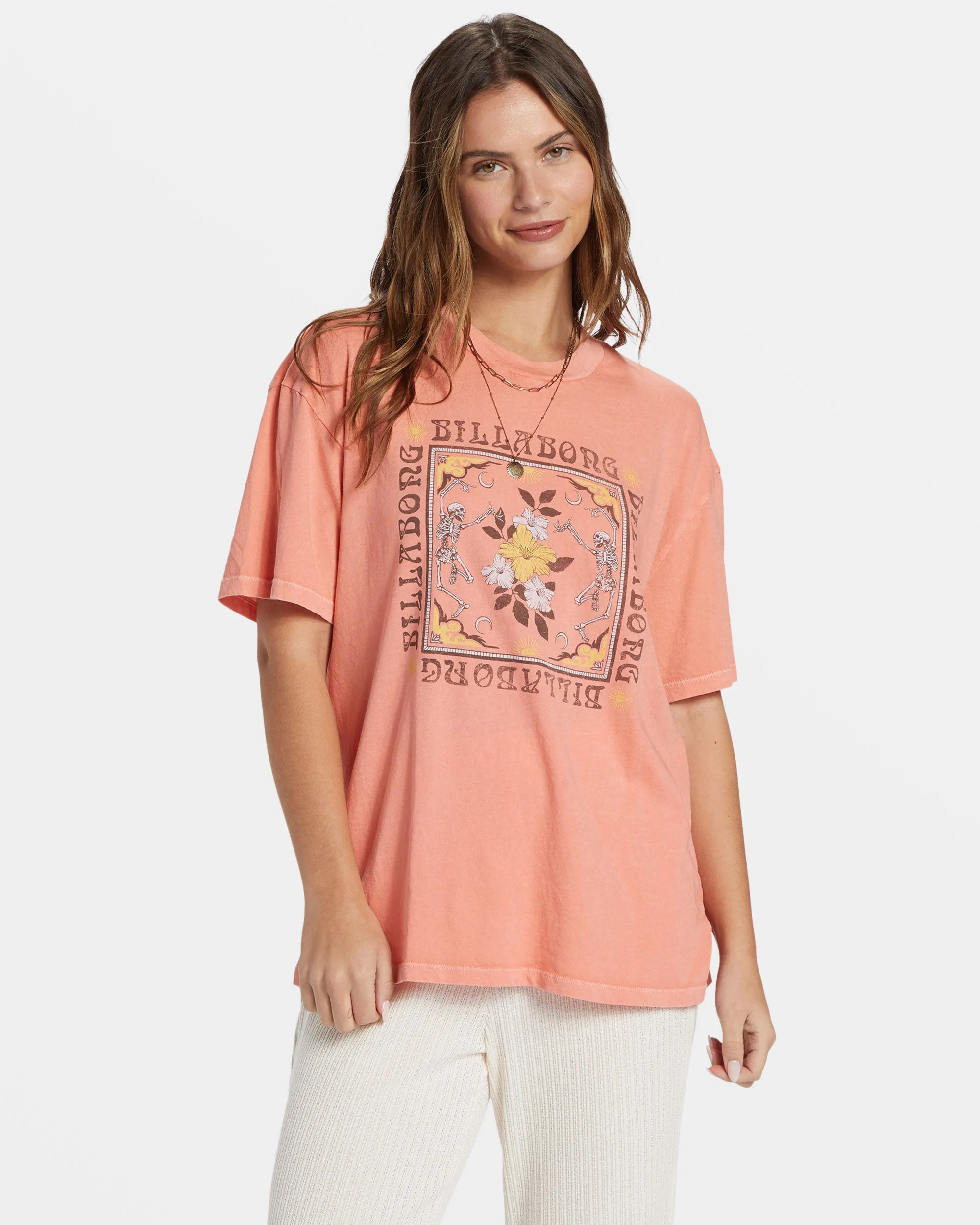 Wild West Side T-Shirt - Peach Out sold by Billabong
