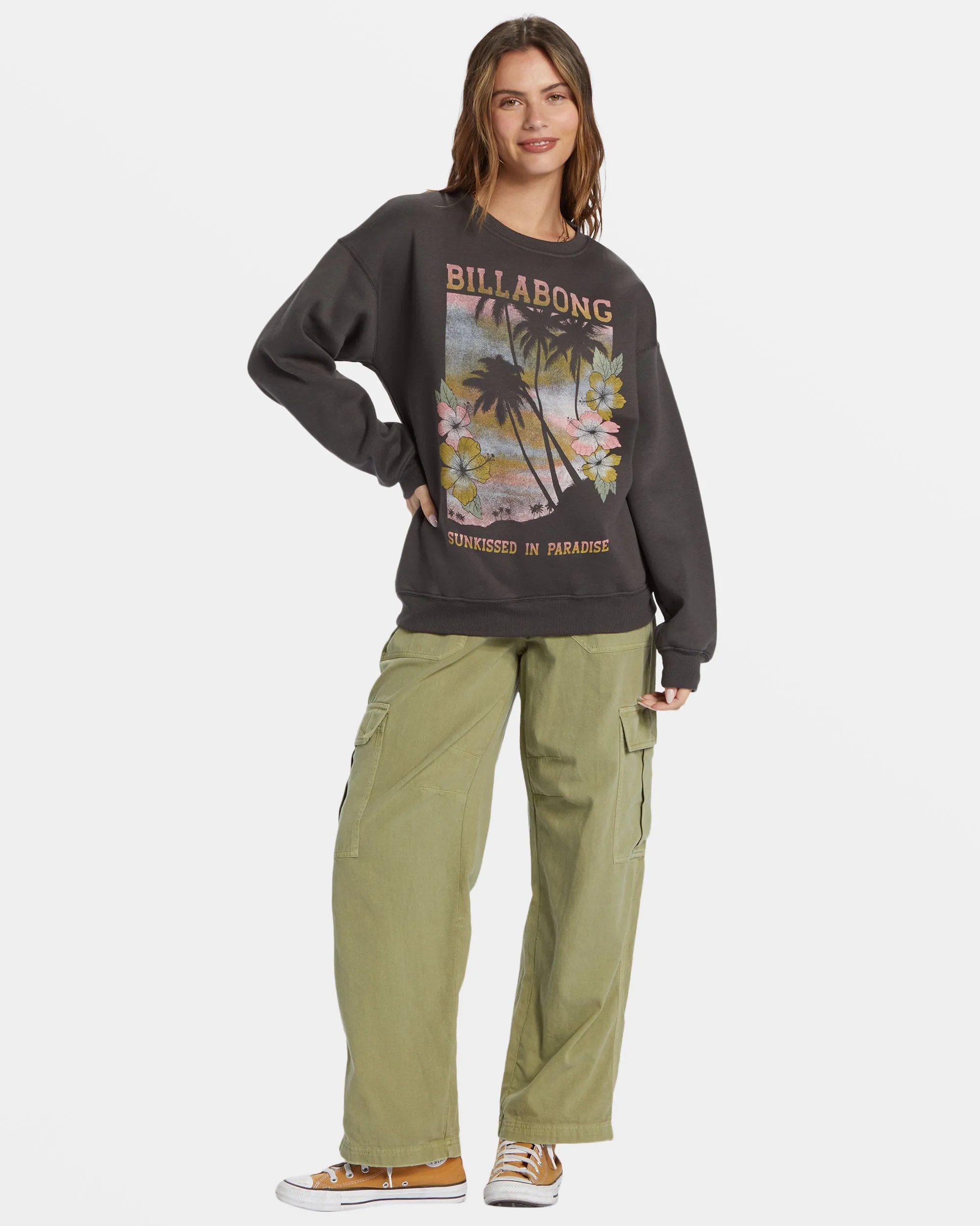 Sunkissed Paradise Crewneck Sweatshirt - Off Black sold by Billabong product image thumbnail 4