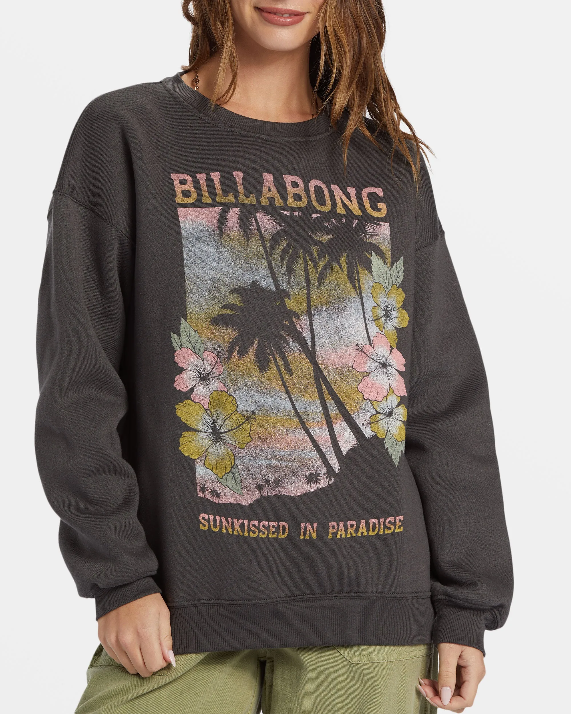 Sunkissed Paradise Crewneck Sweatshirt - Off Black sold by Billabong product image thumbnail 5