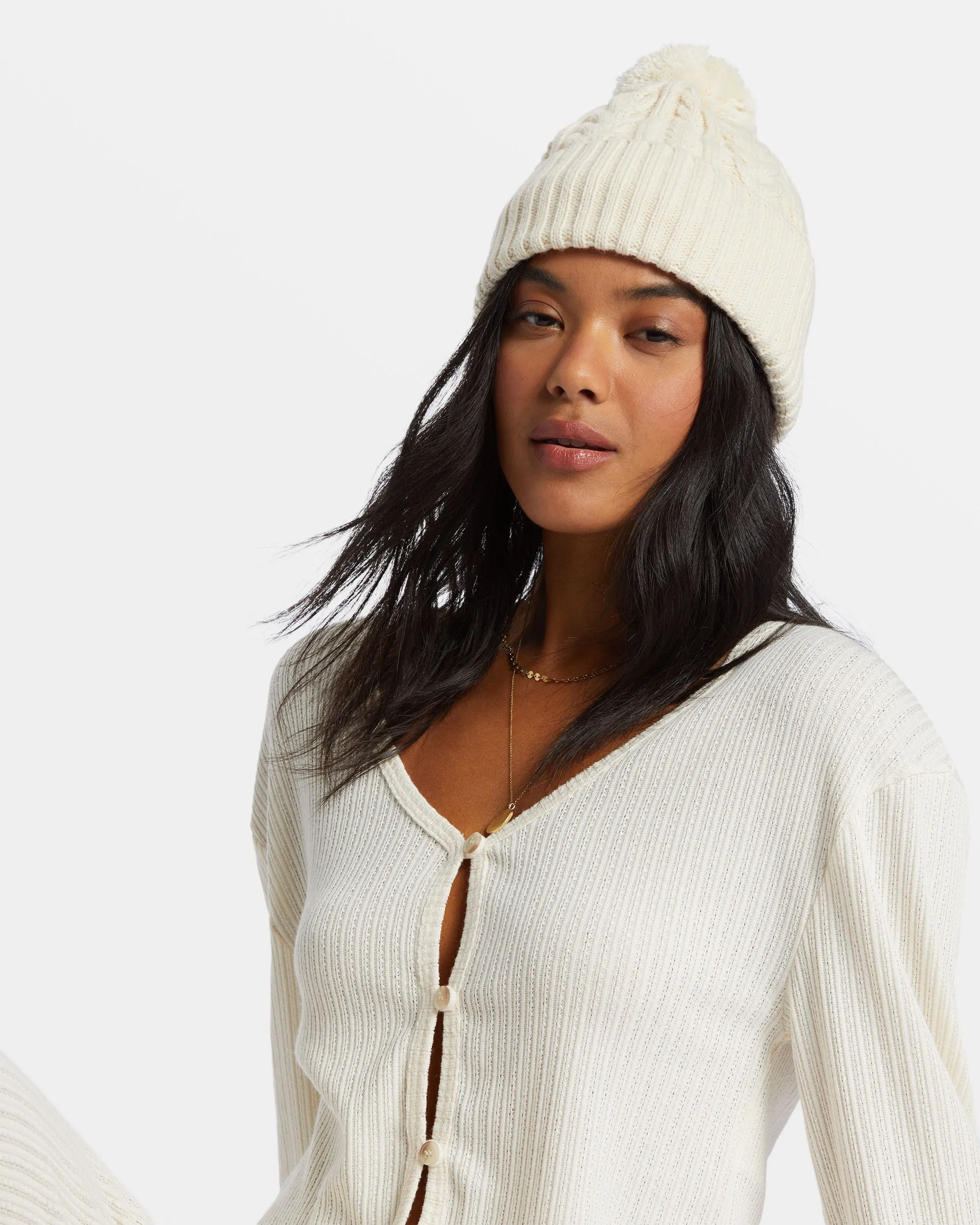 Good Vibes Beanie - White Cap sold by Billabong