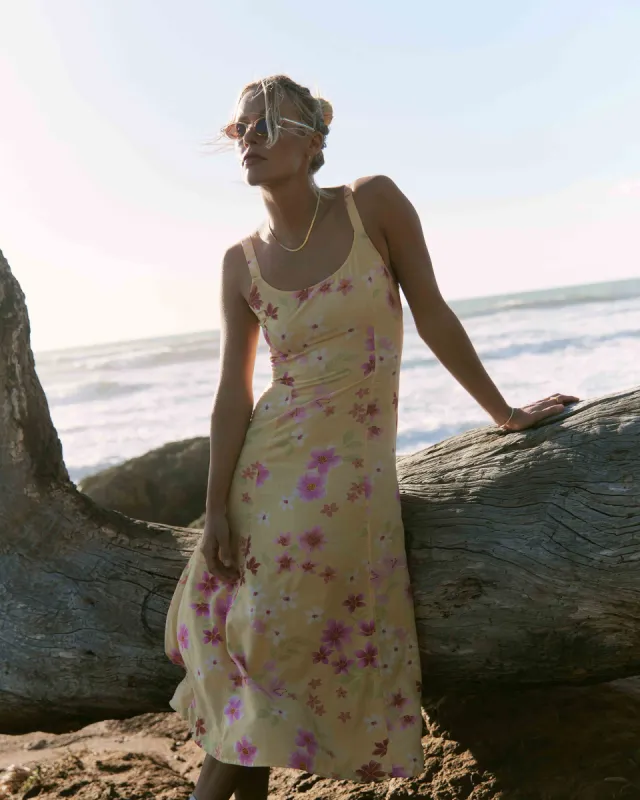 90's Calling Midi Dress - Pale Yellow sold by Billabong