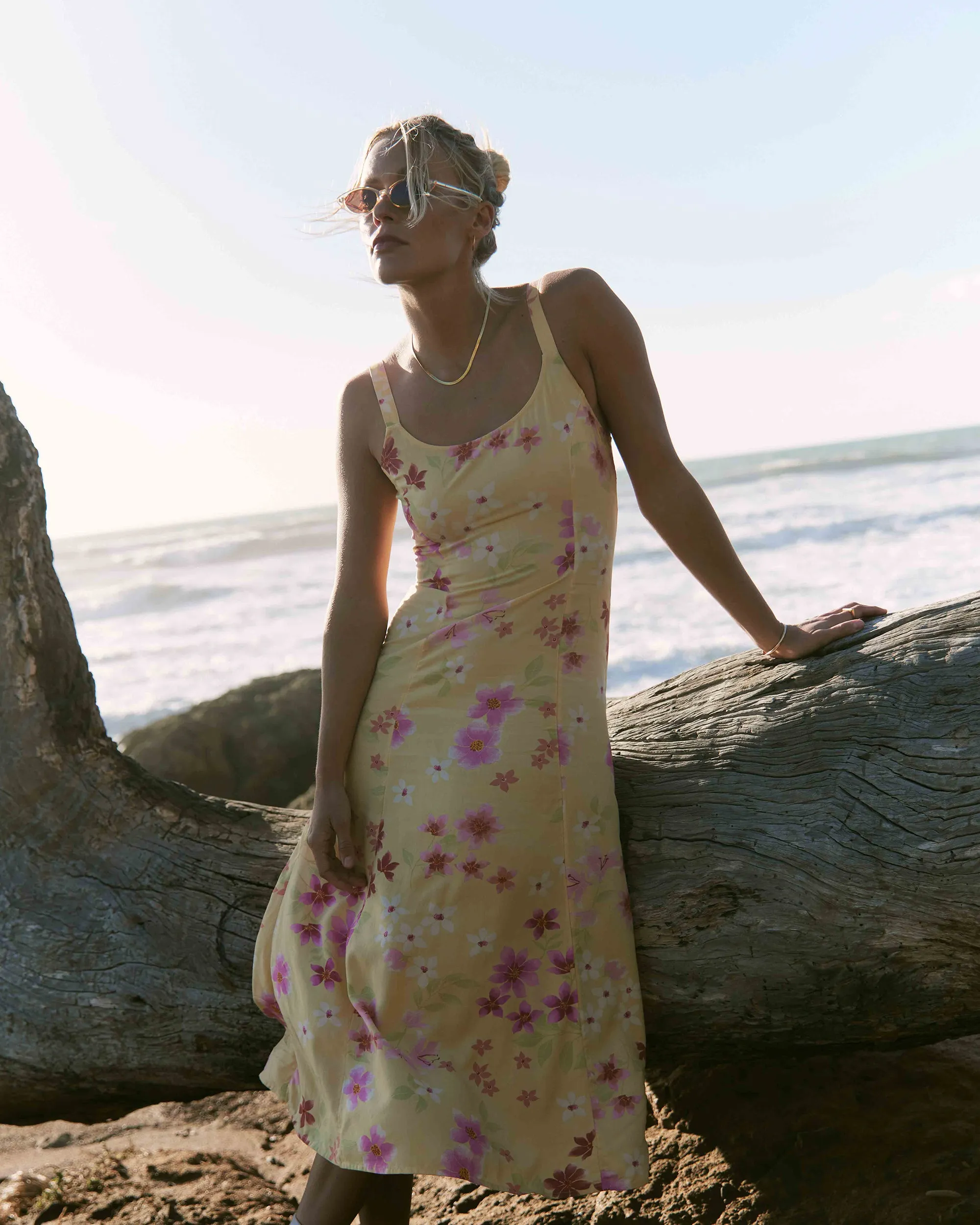 90's Calling Midi Dress - Pale Yellow sold by Billabong