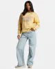 Surfing Together Crewneck Sweatshirt - Pale Yellow sold by Billabong