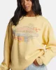 Surfing Together Crewneck Sweatshirt - Pale Yellow sold by Billabong