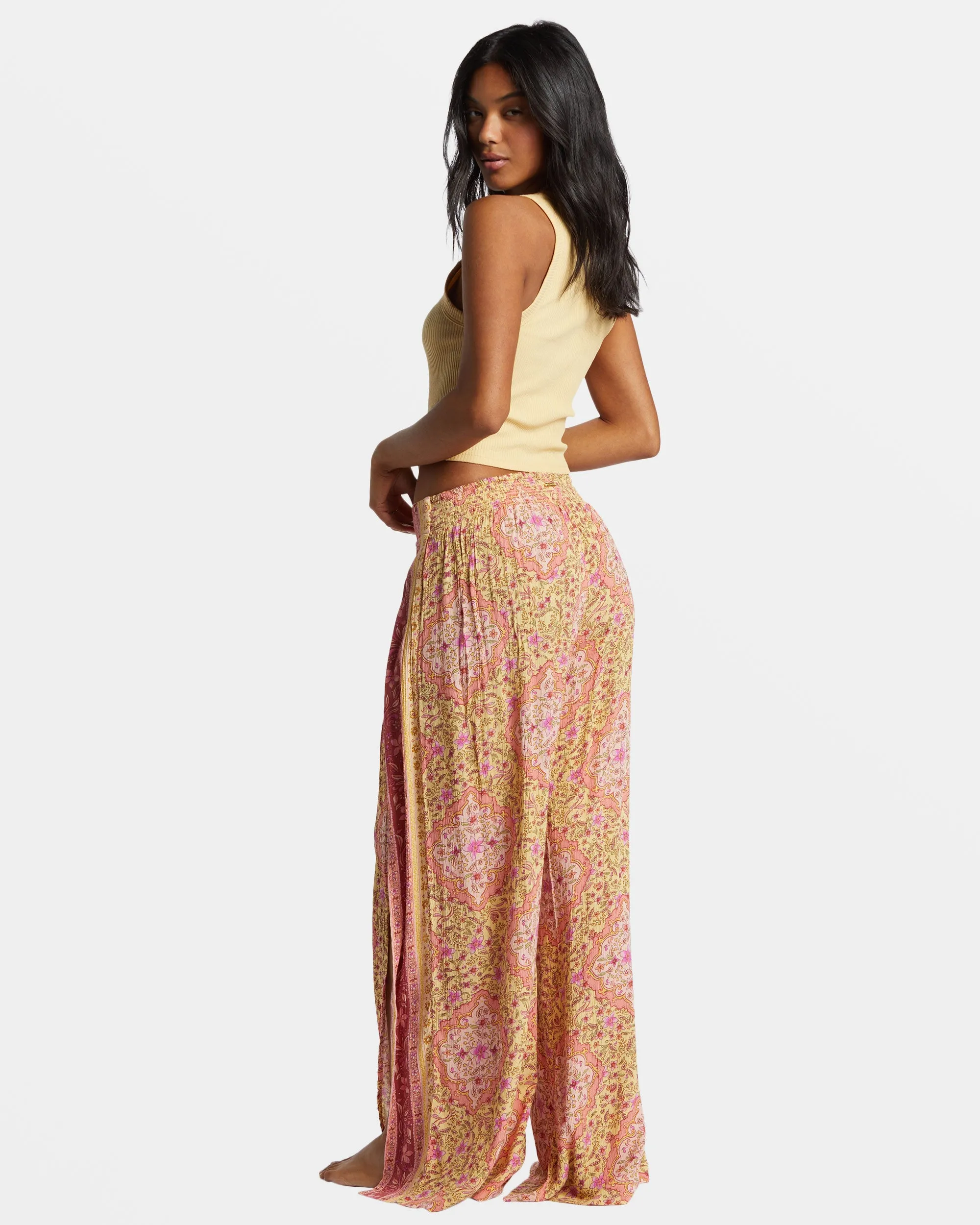 Split Spirit Floral Pants - Pale Yellow sold by Billabong product image thumbnail 2