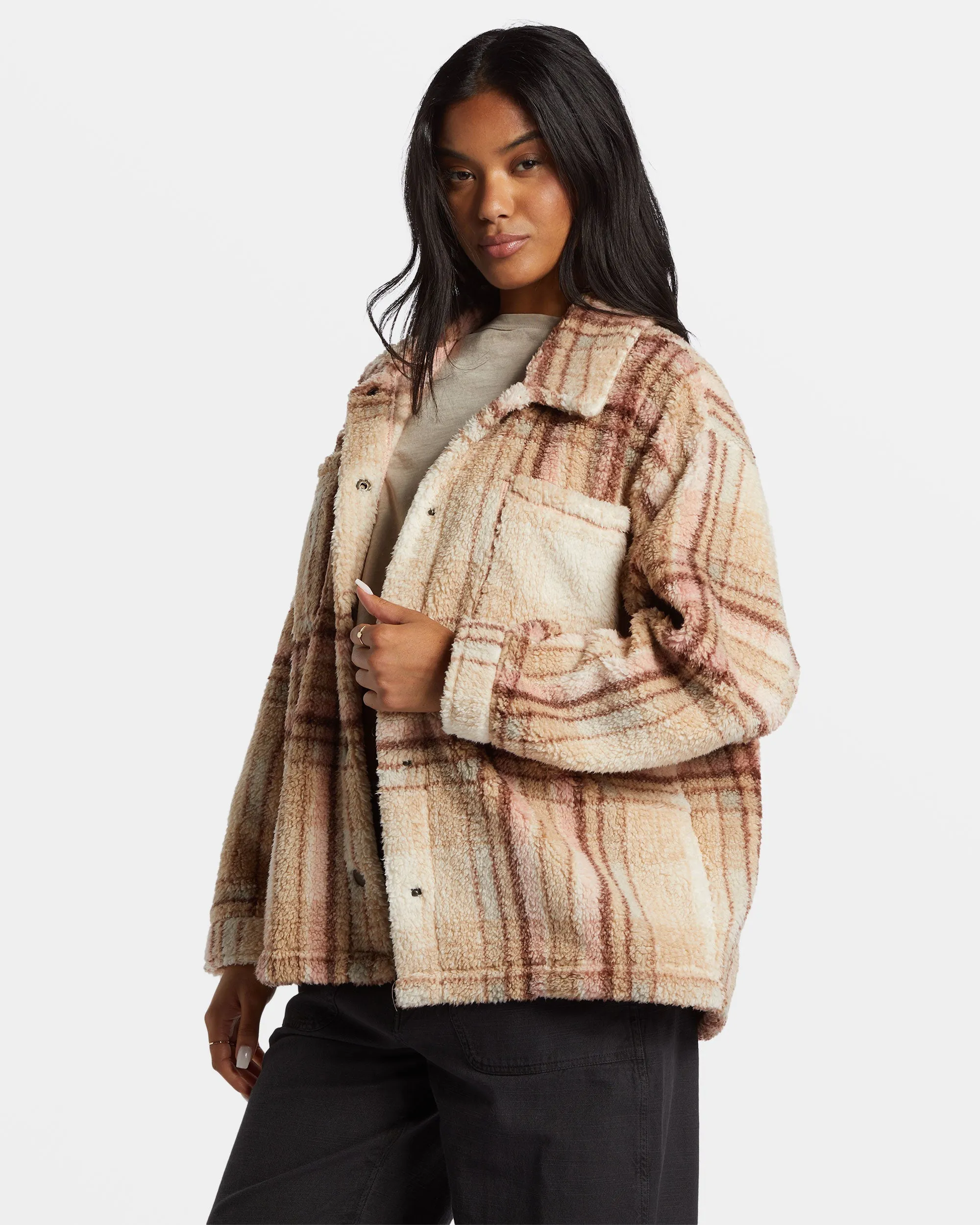Sundown Sherpa Jacket - Dusty Peach sold by Billabong product image thumbnail 3
