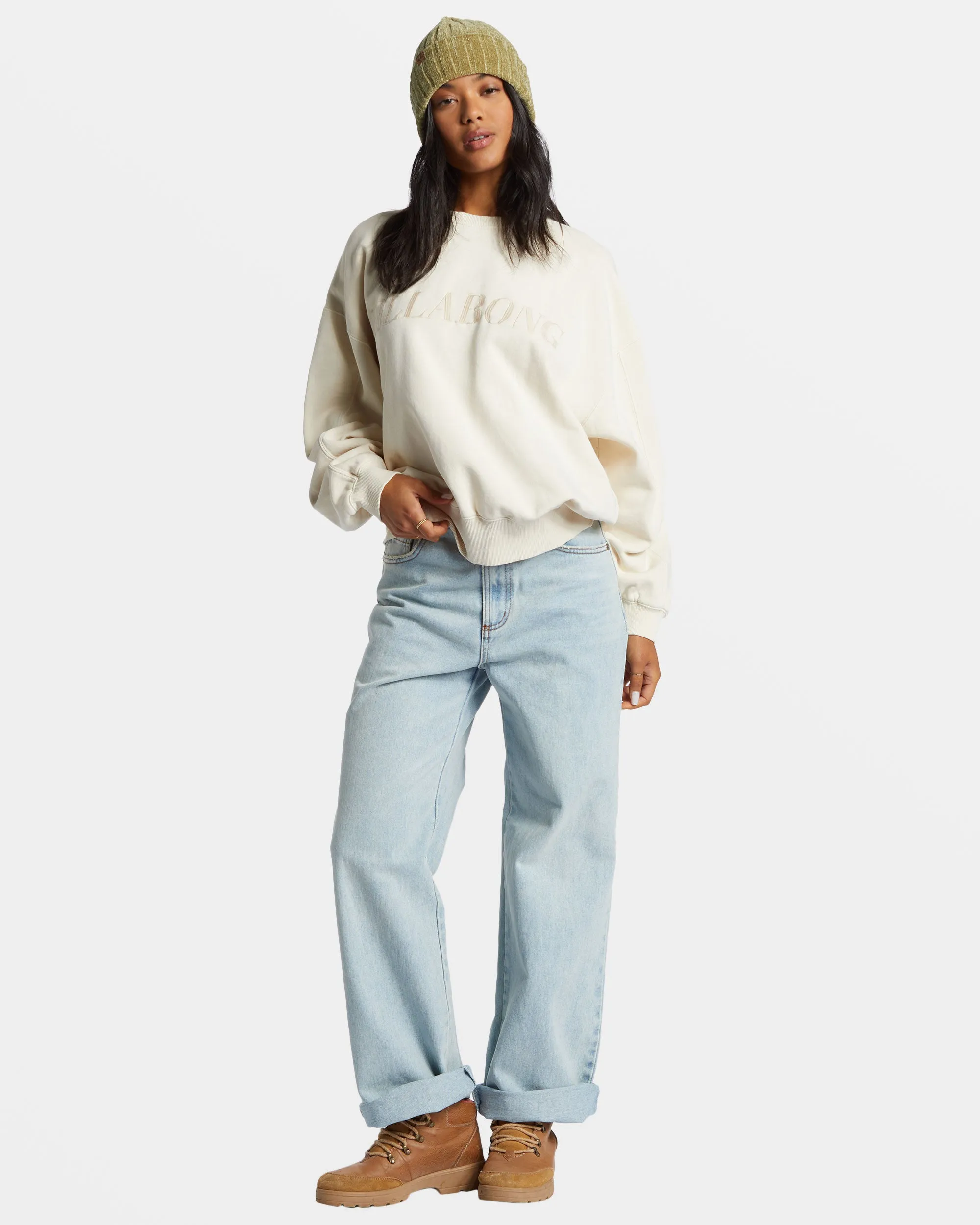 Palmin Kendal Crewneck Sweatshirt - White Cap sold by Billabong product image thumbnail 4