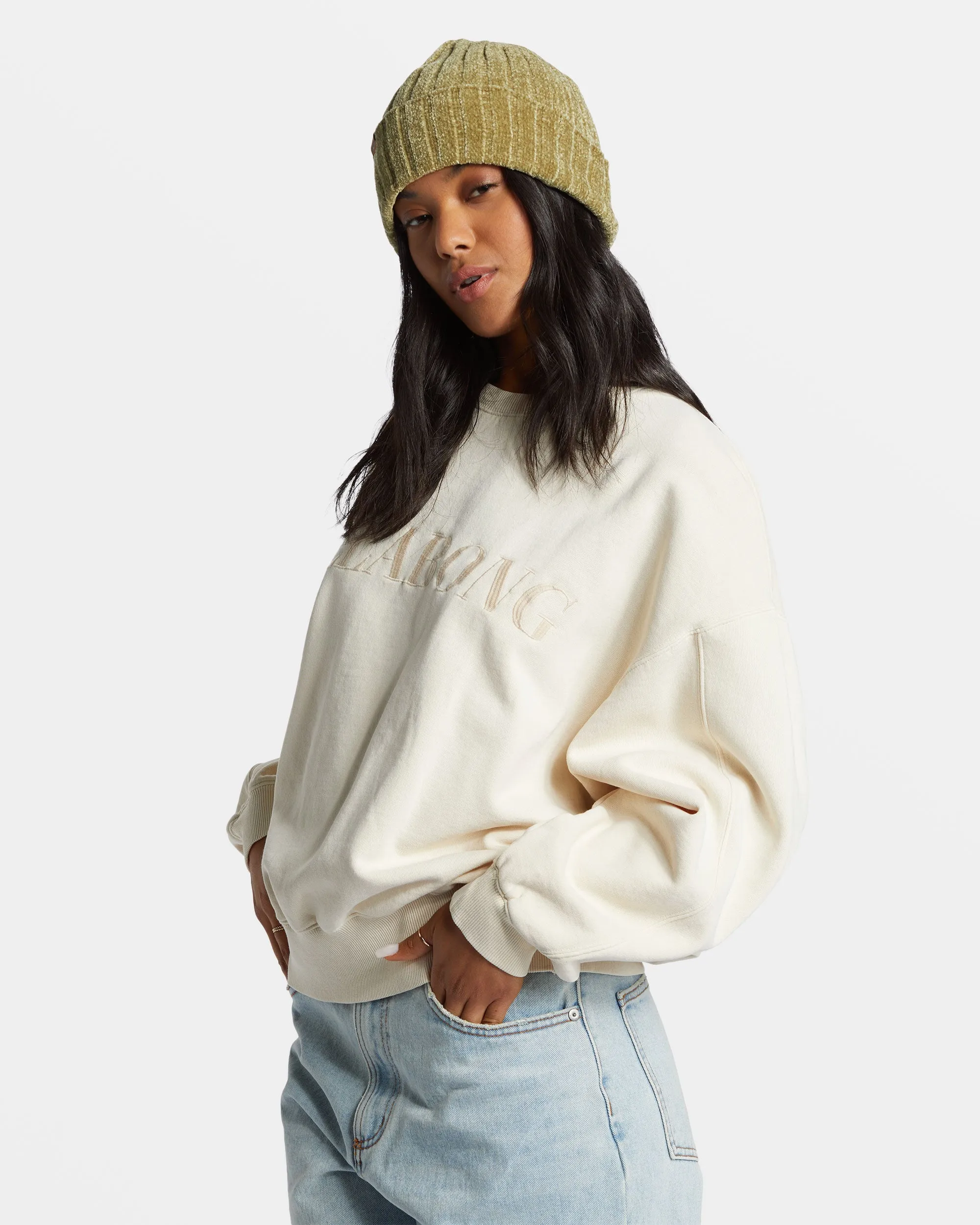 Palmin Kendal Crewneck Sweatshirt - White Cap sold by Billabong product image thumbnail 3